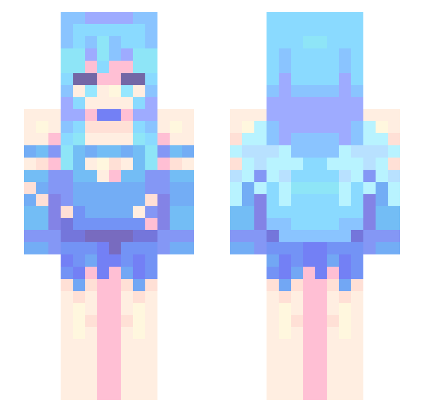 Nadrzeny_Vodnik Minecraft skin, front and back view