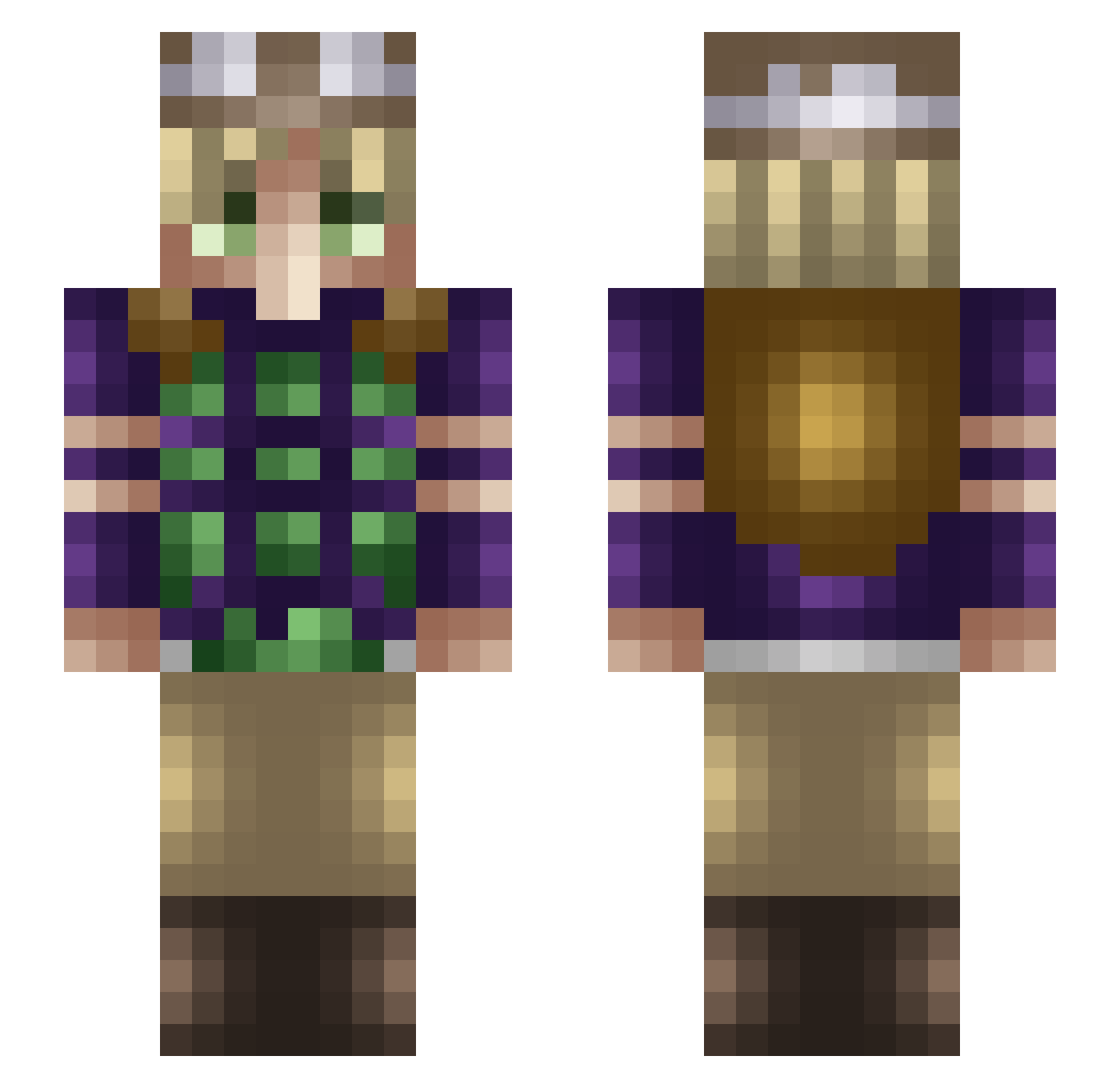 jay2o22 Minecraft skin, front and back view