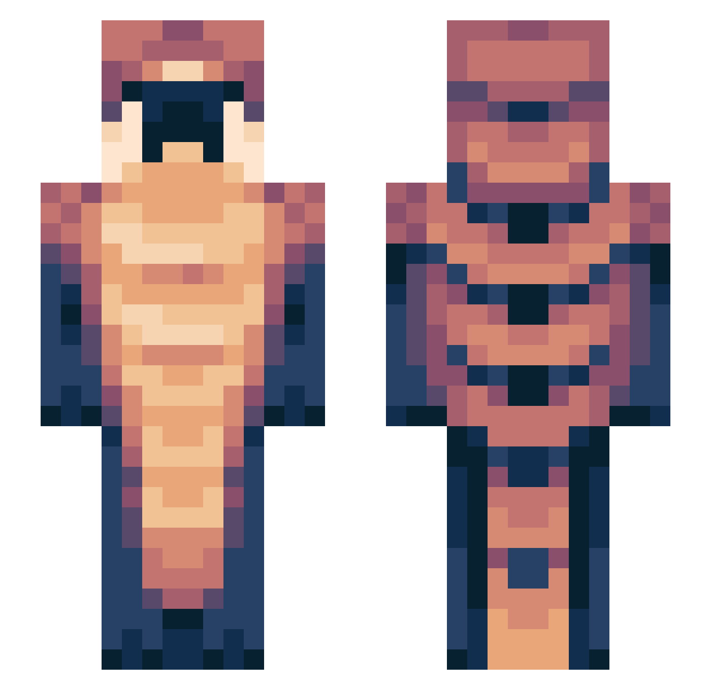 Edu_1_ Minecraft skin, front and back view