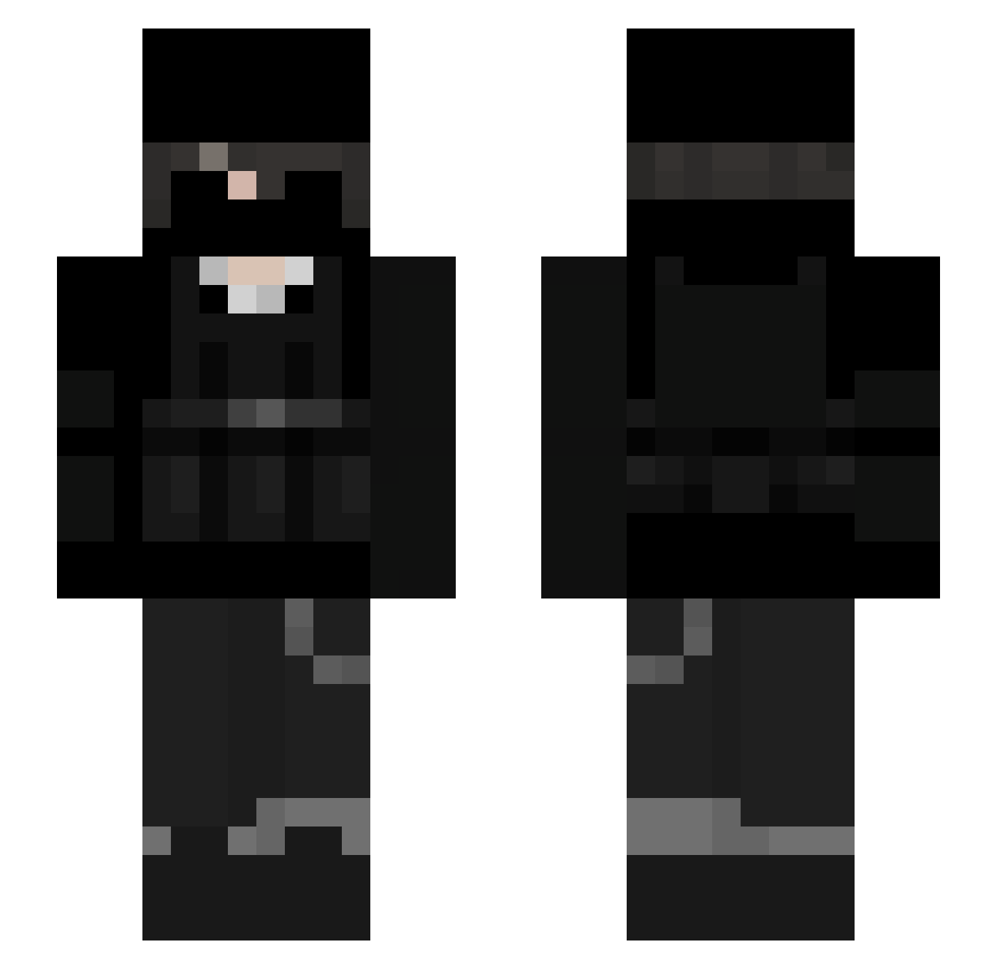 WealNjer Minecraft skin, front and back view