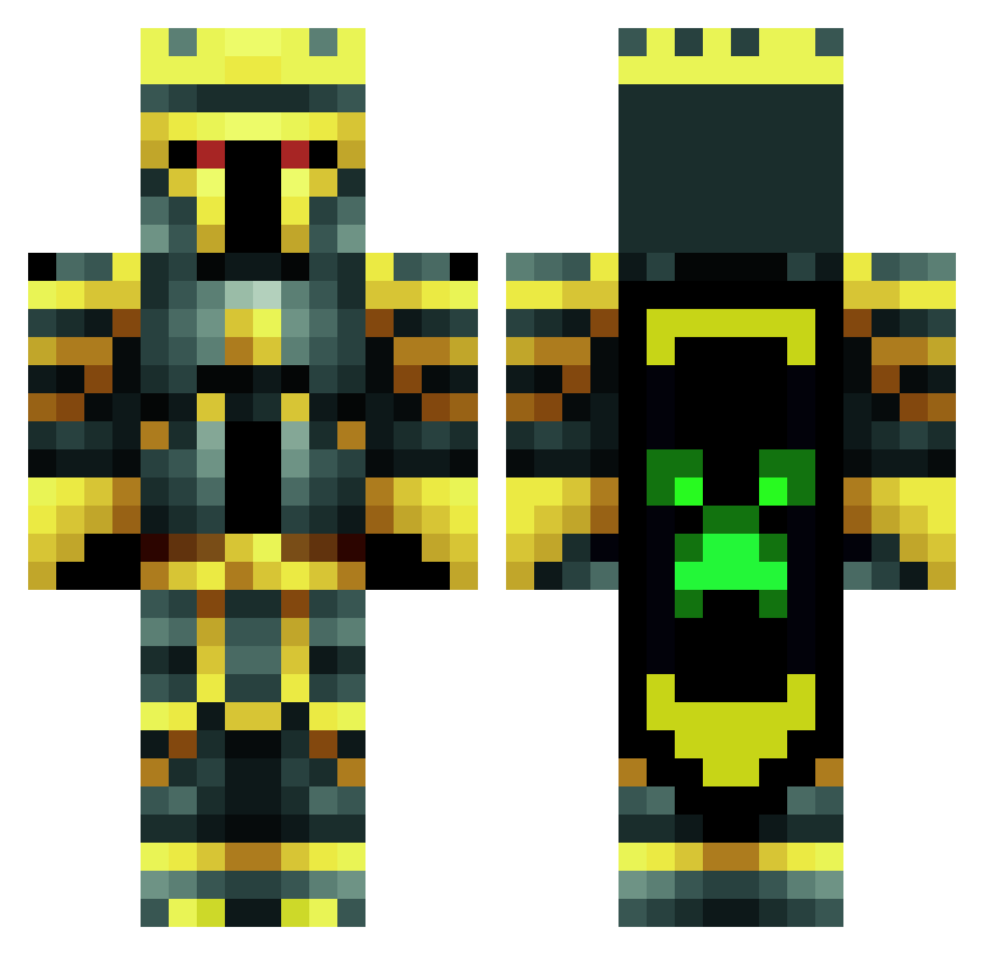 the_king2014 Minecraft skin, front and back view
