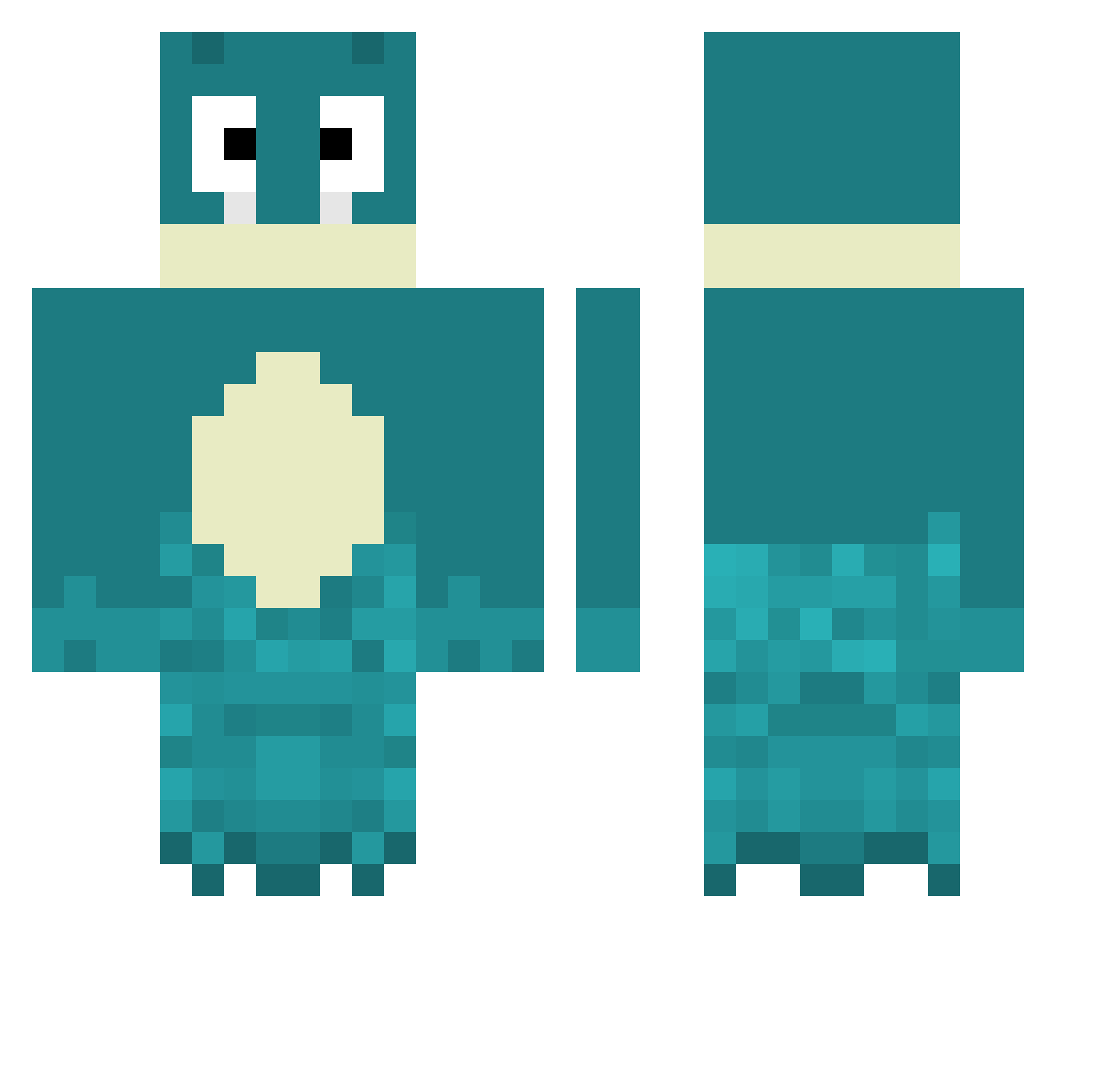 xxtraspicy Minecraft skin, front and back view