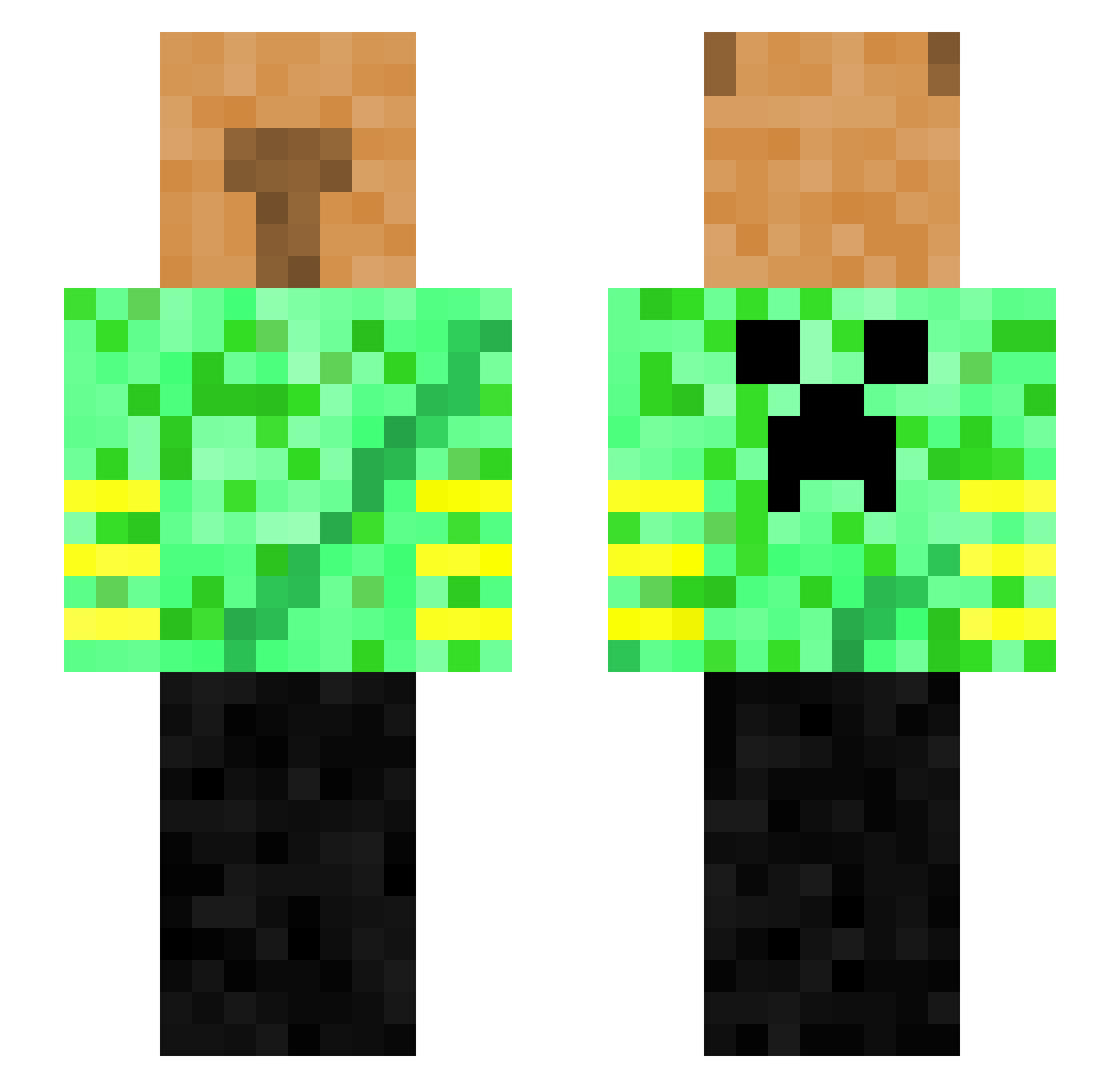 Capybarita284 Minecraft skin, front and back view