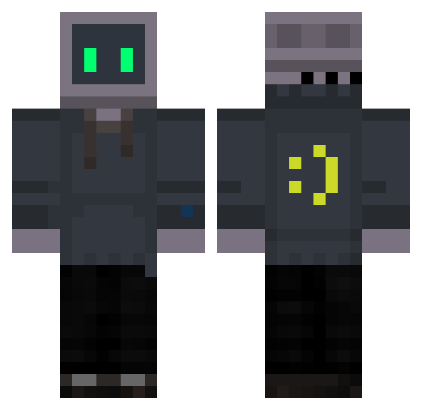 Alone_Devil3543 Minecraft skin, front and back view