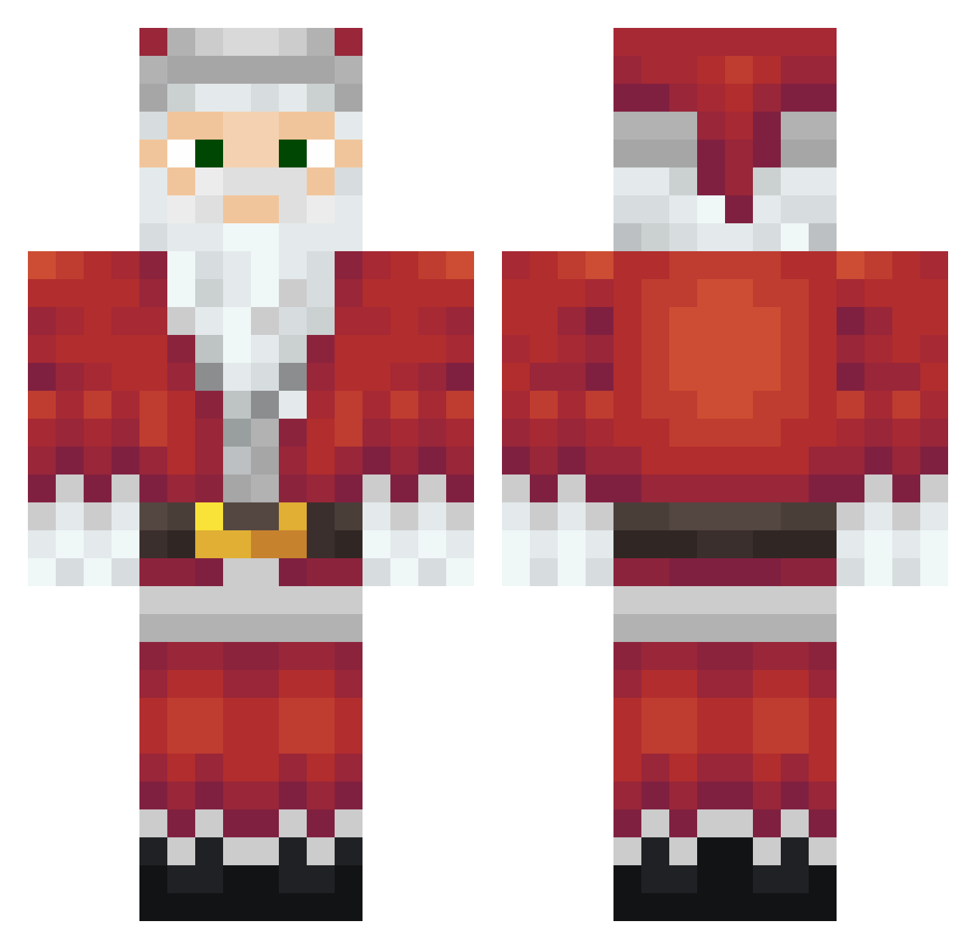 kwabenasare Minecraft skin, front and back view