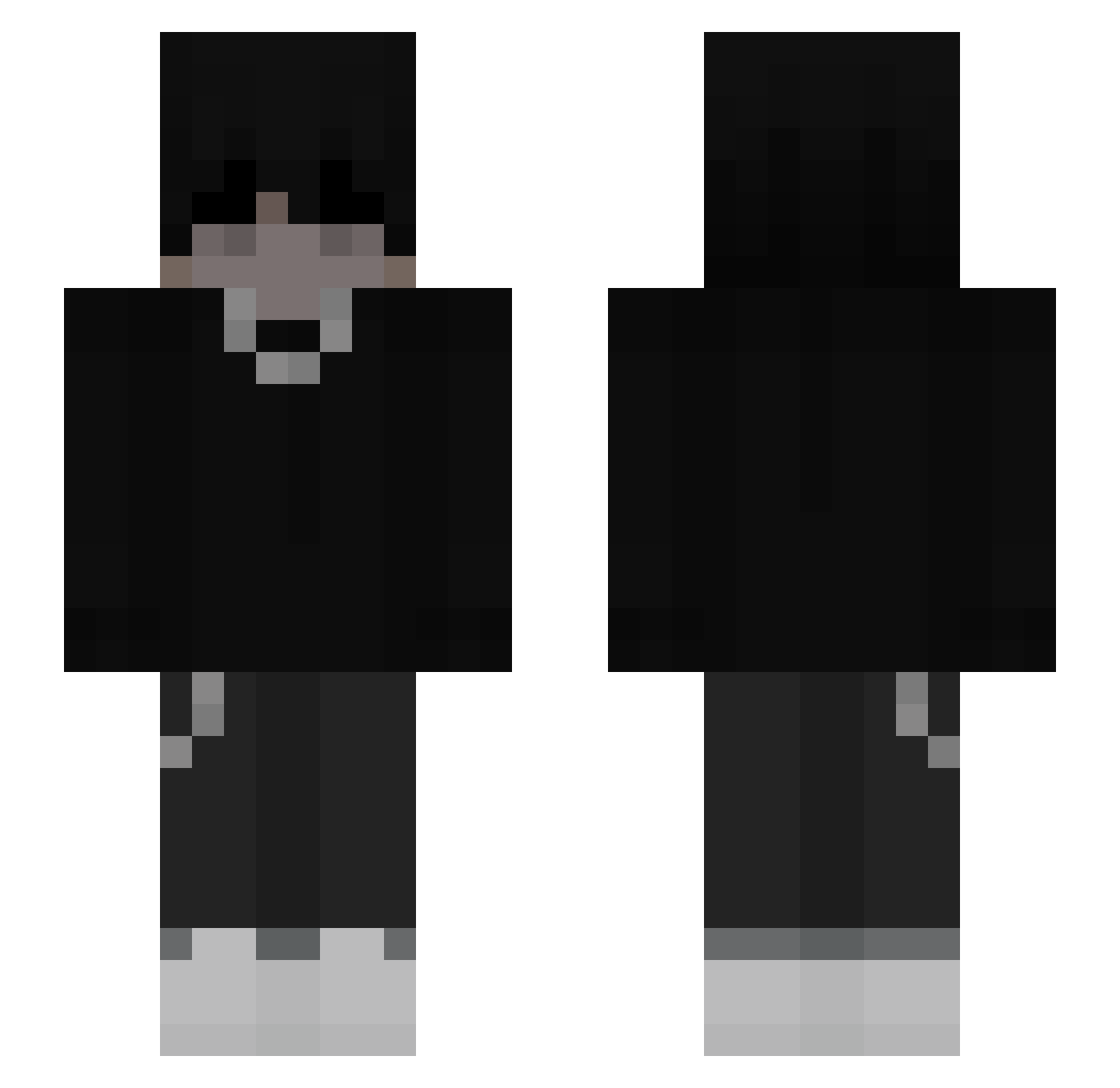Subconscious Minecraft skin, front and back view
