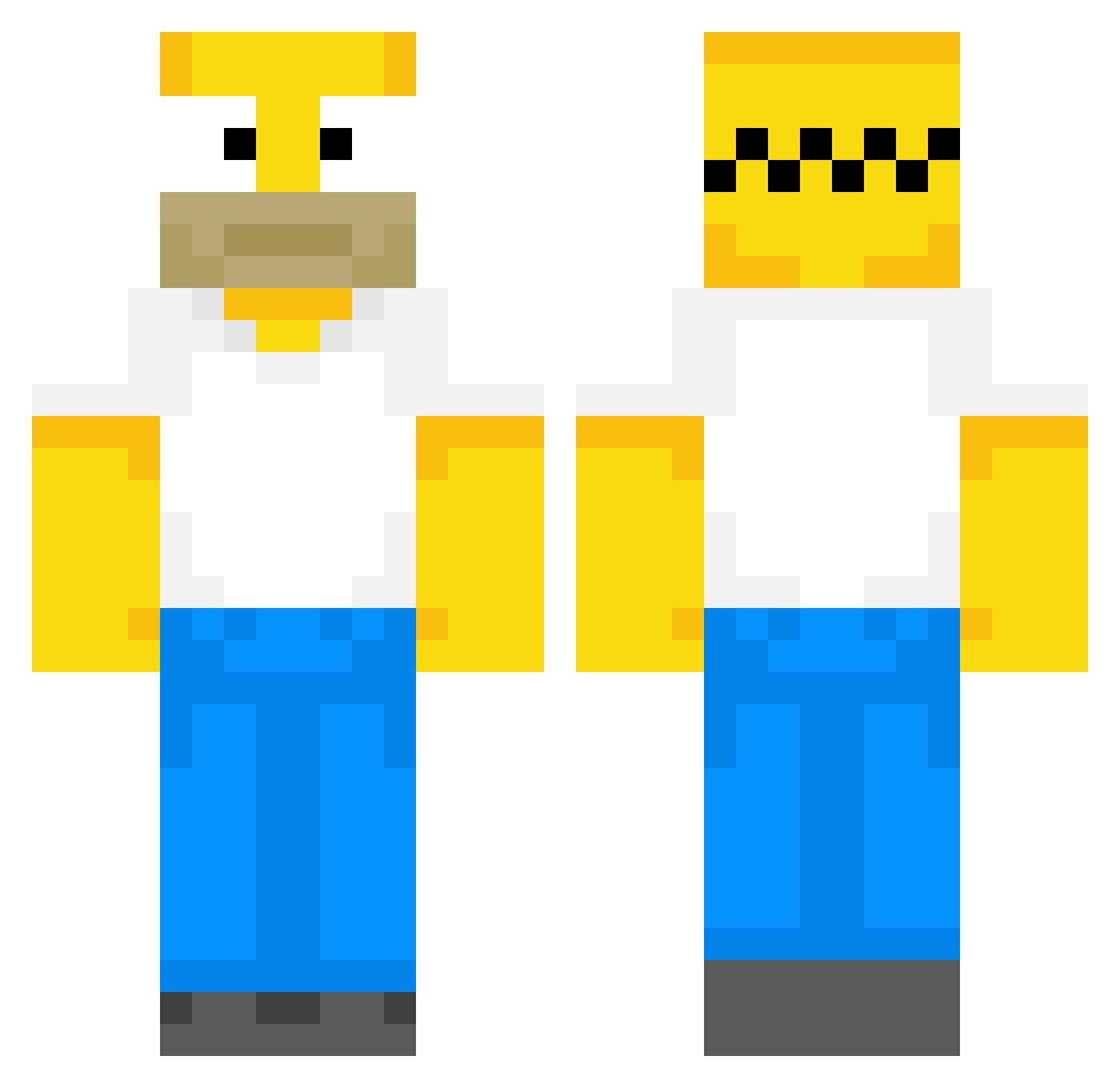 5ive7 Minecraft skin, front and back view
