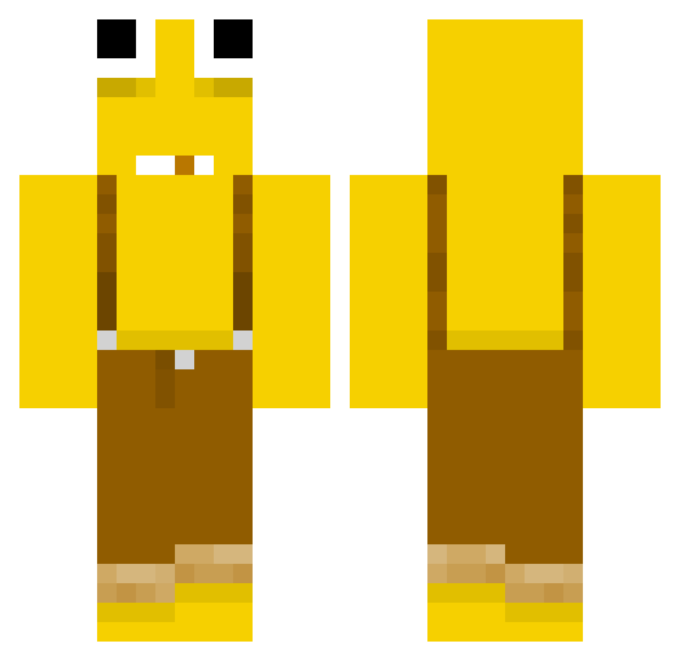 FireJakeAsp Minecraft skin, front and back view