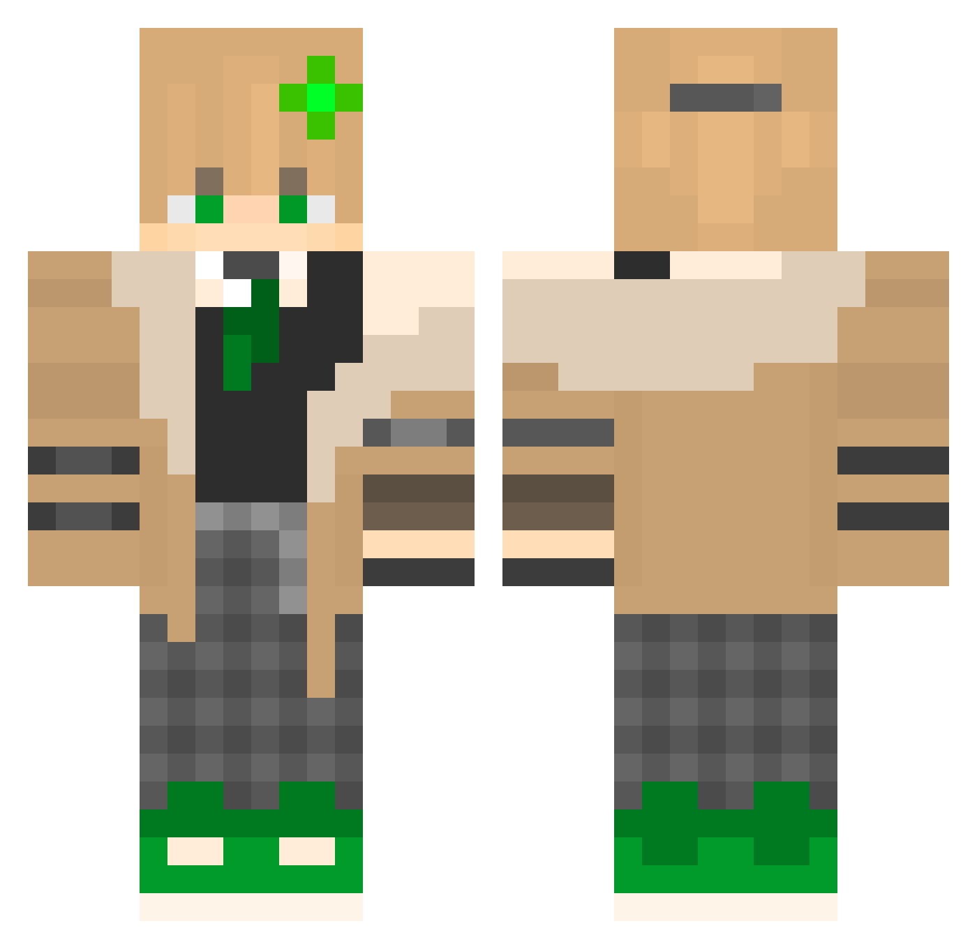 LU16CA Minecraft skin, front and back view