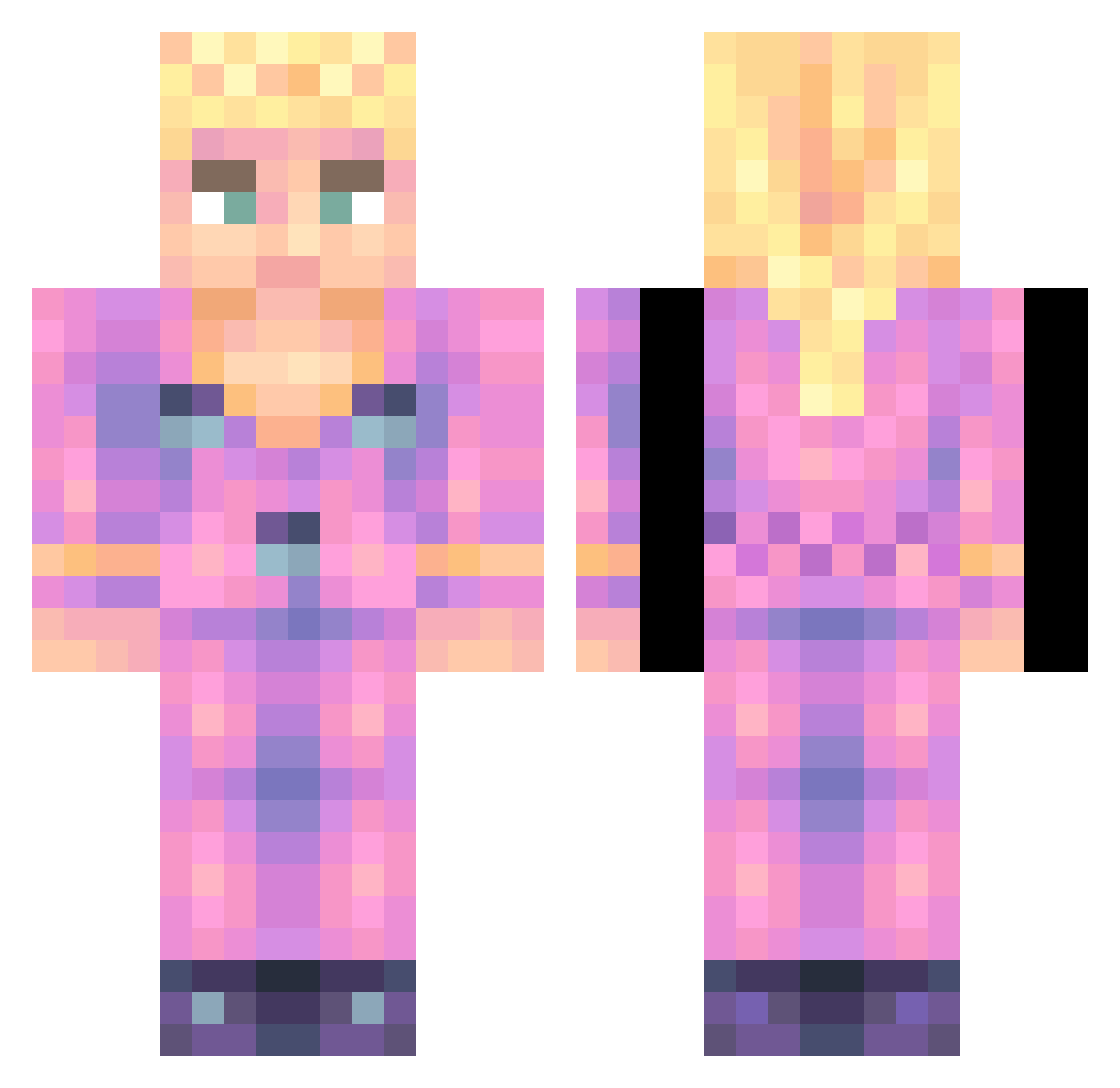Bl4Z3_123 Minecraft skin, front and back view