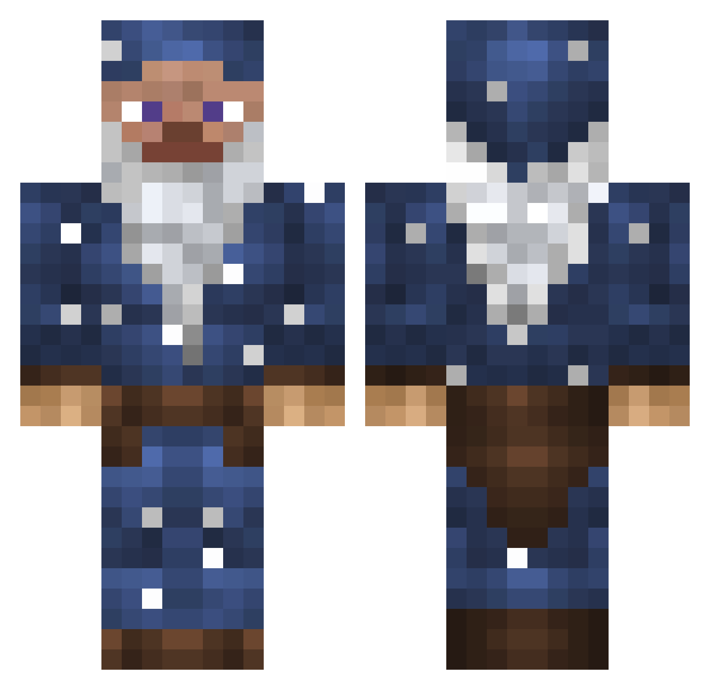 SherkinCat Minecraft skin, front and back view