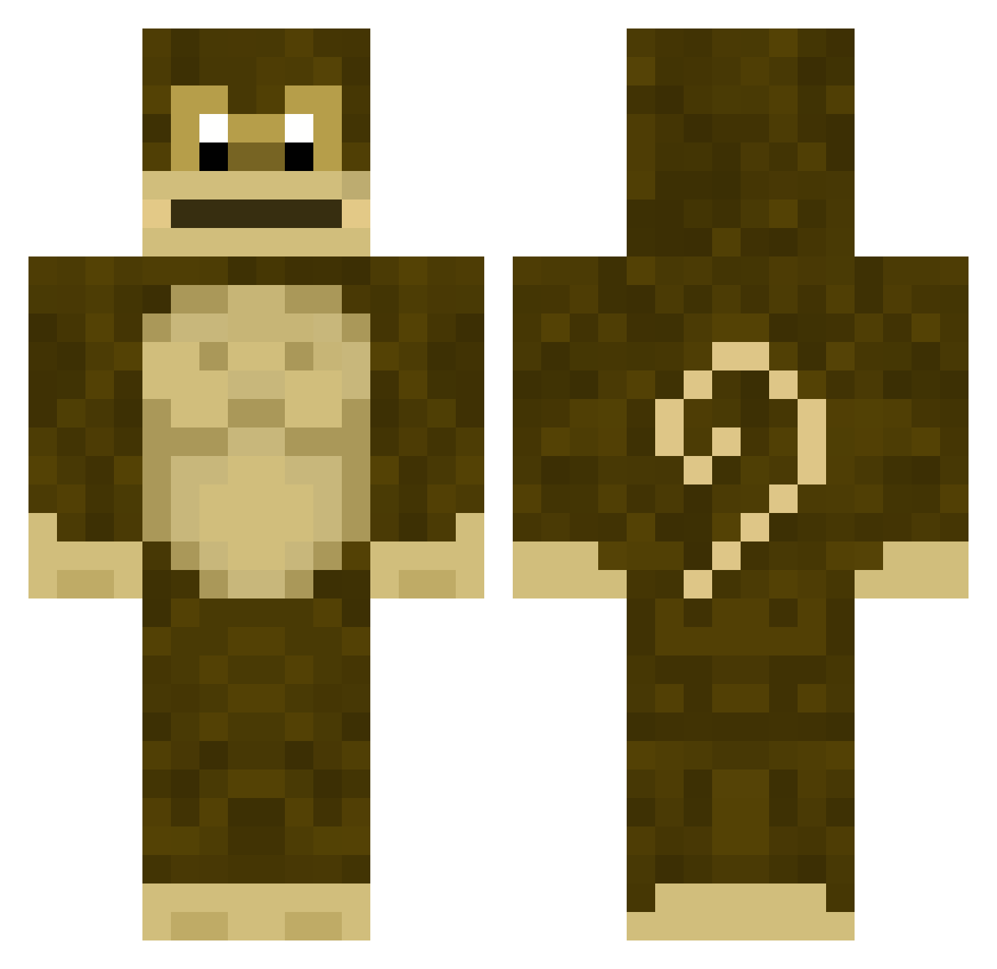 ViV Minecraft skin, front and back view