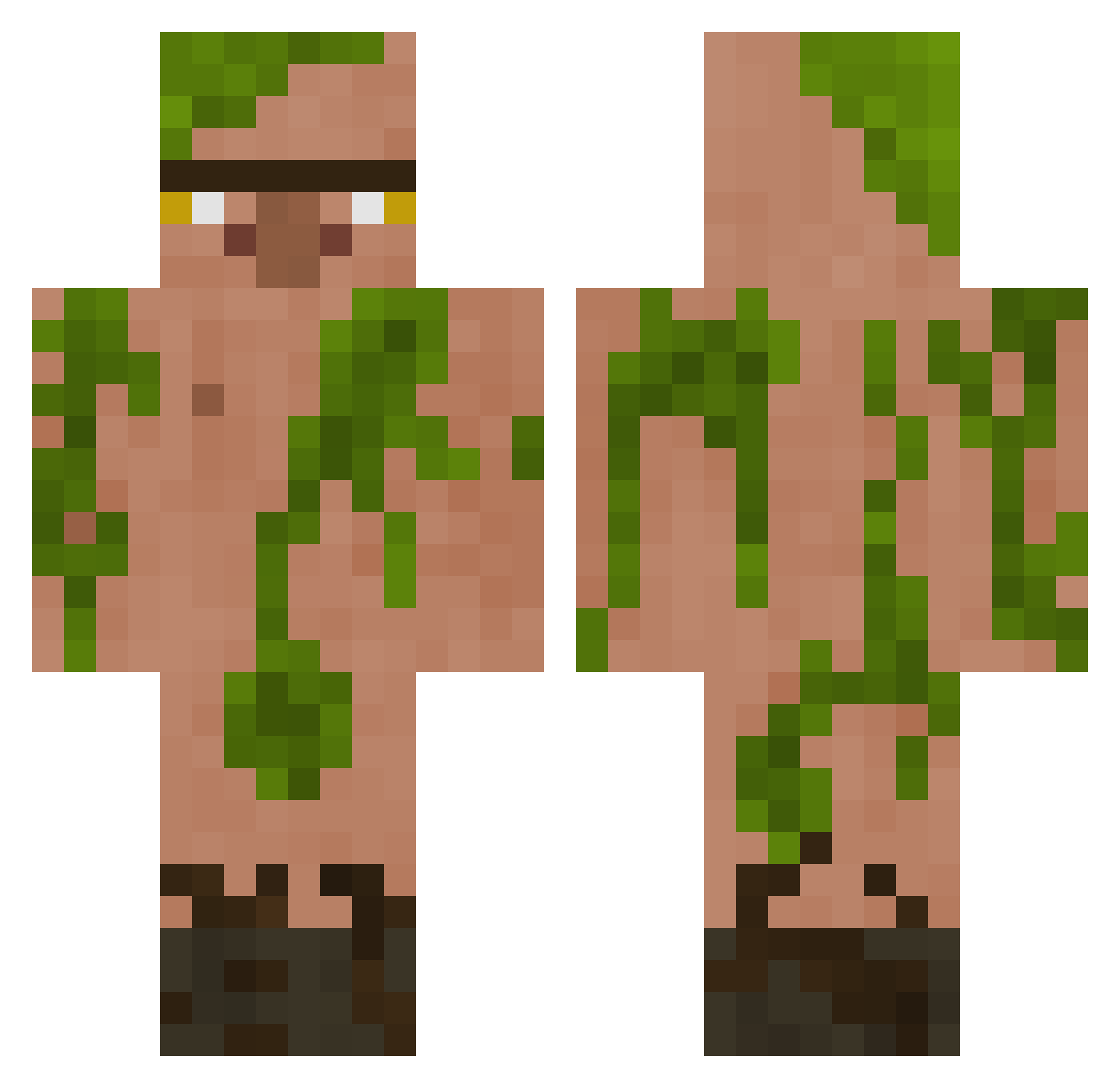 Alberobellissimo Minecraft skin, front and back view