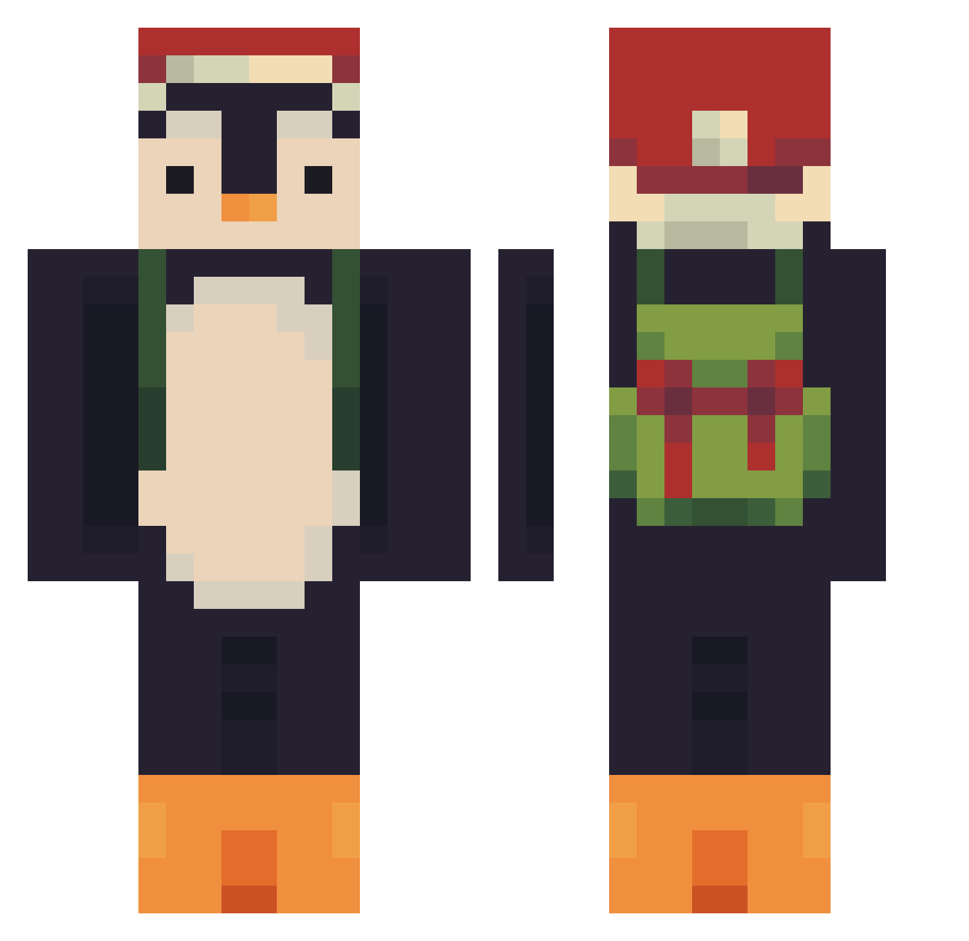 _john_x Minecraft skin, front and back view