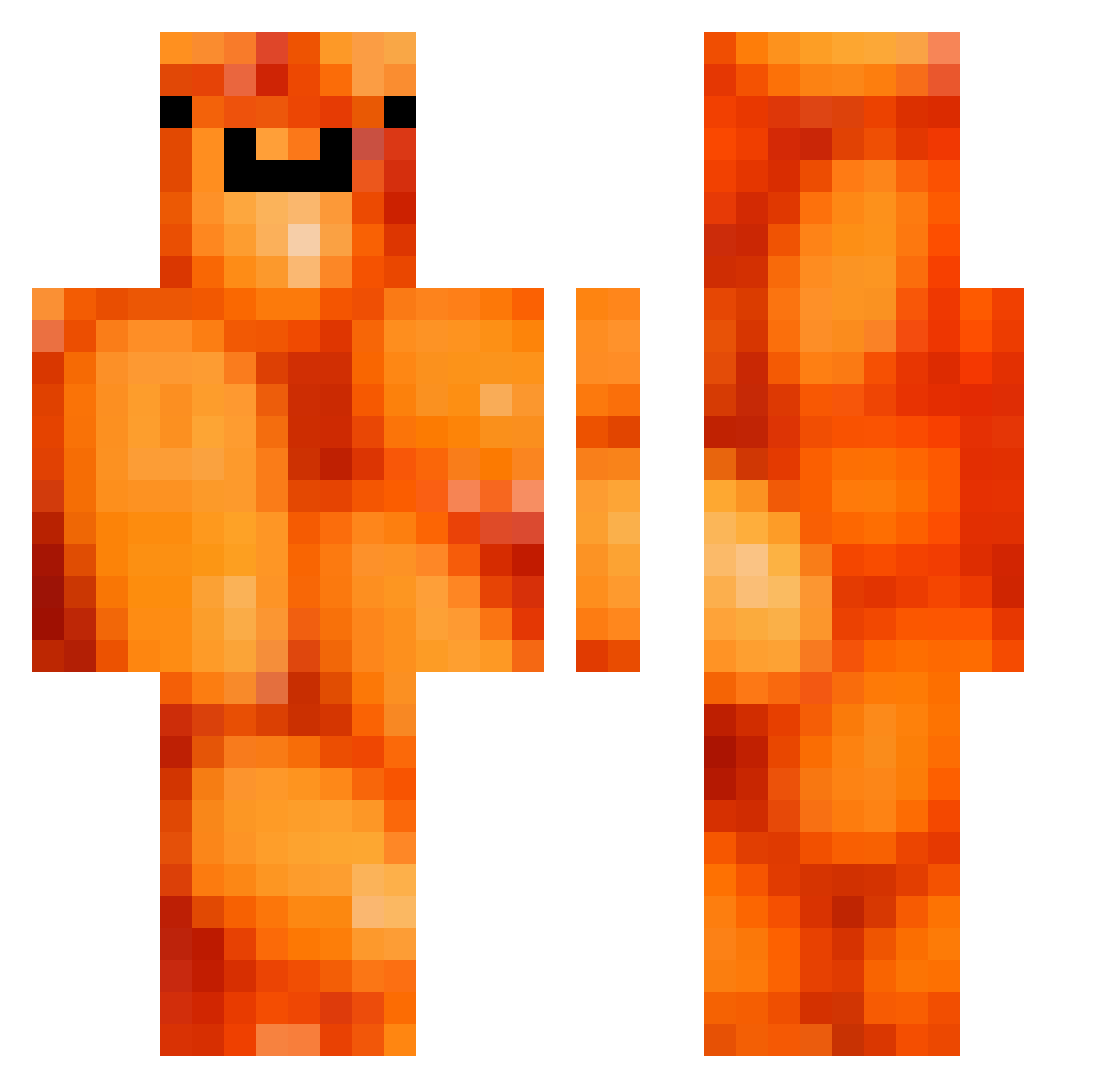 tastybeans26 Minecraft skin, front and back view