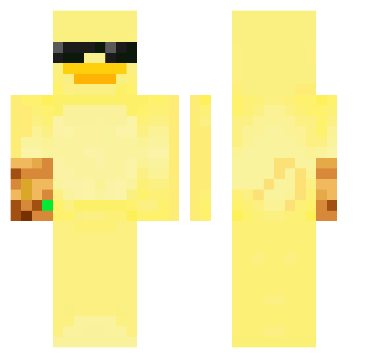R_yan2 Minecraft skin, front and back view