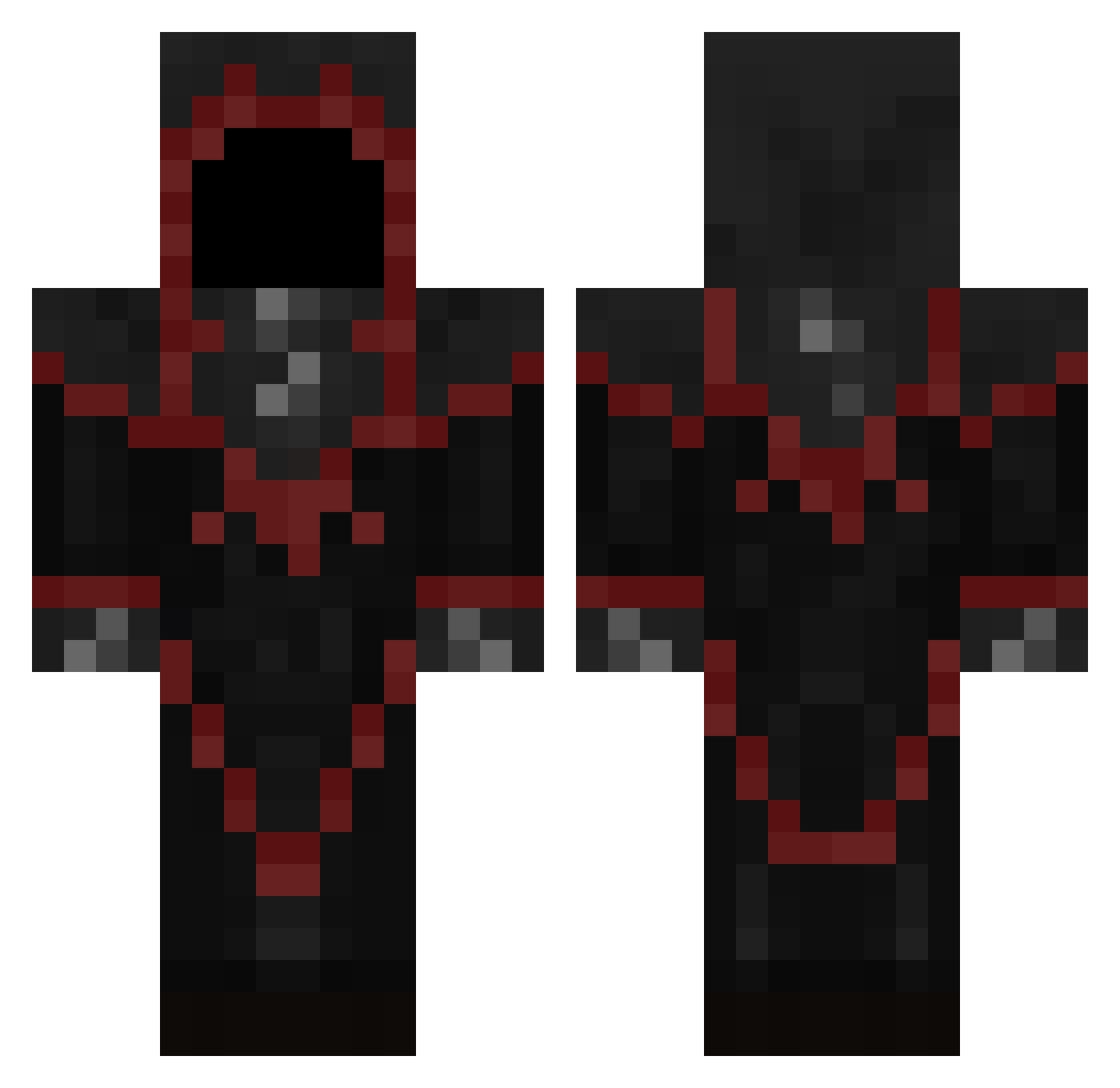 WesMarrowind Minecraft skin, front and back view