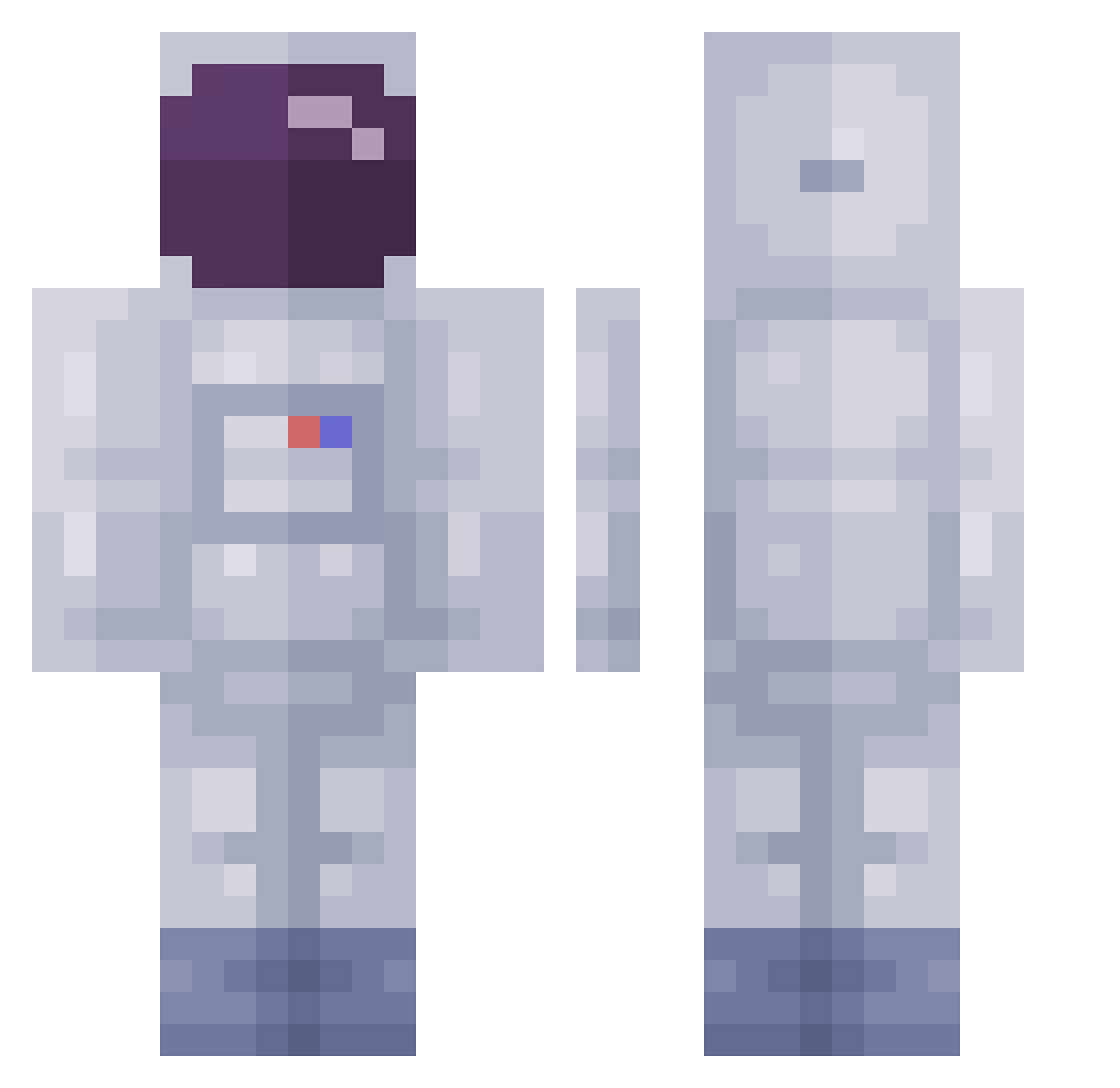 SpaceCowboy50 Minecraft skin, front and back view