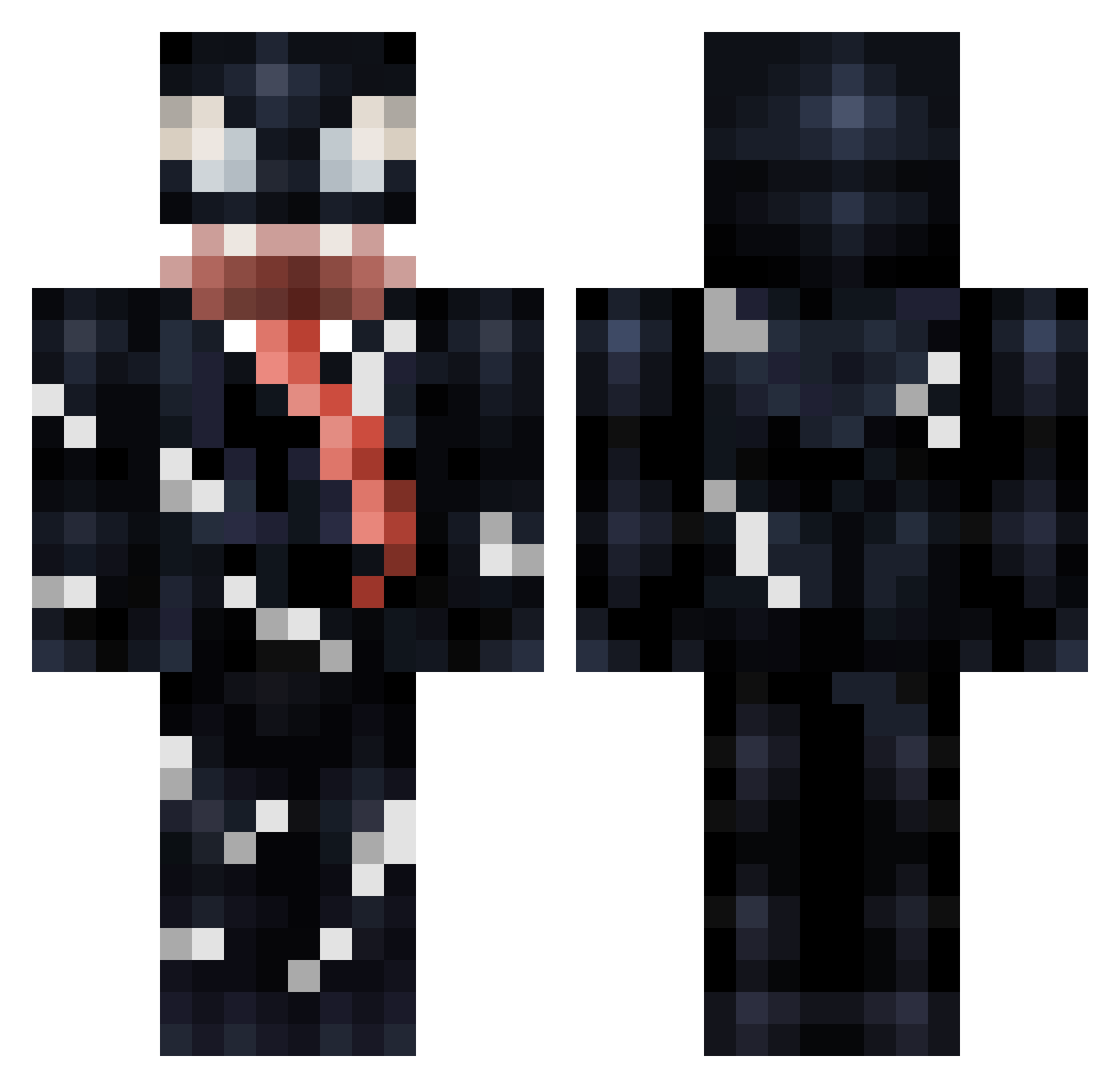 Ez2Many Minecraft skin, front and back view