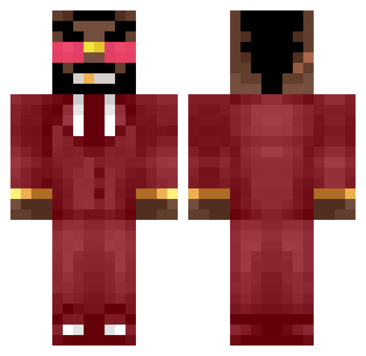 Dejwamieszko Minecraft skin, front and back view