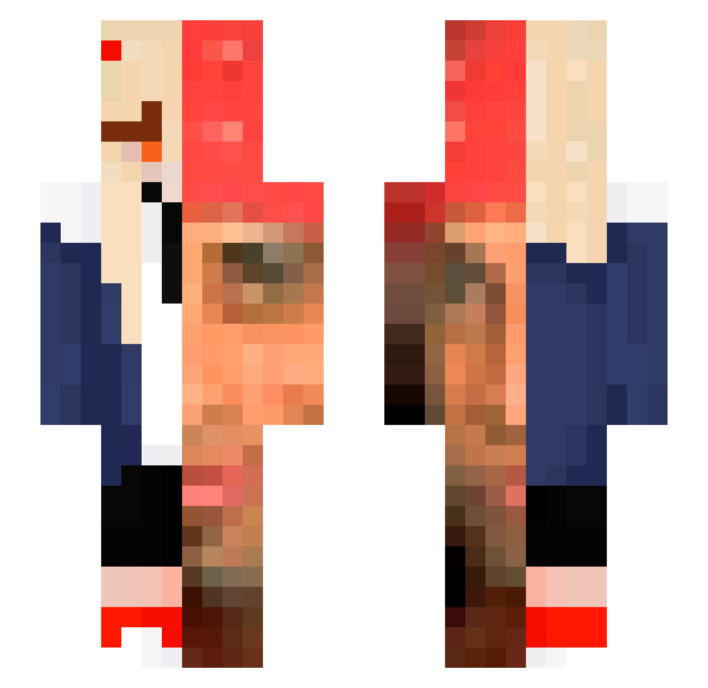 Frankito150 Minecraft skin, front and back view
