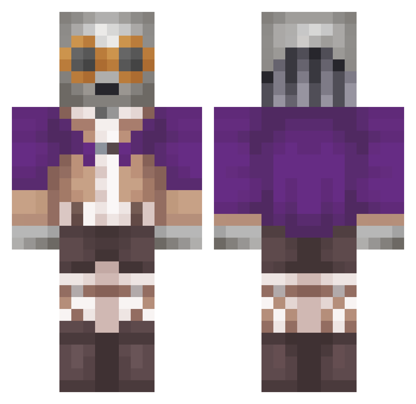 not_aMimic_ Minecraft skin, front and back view