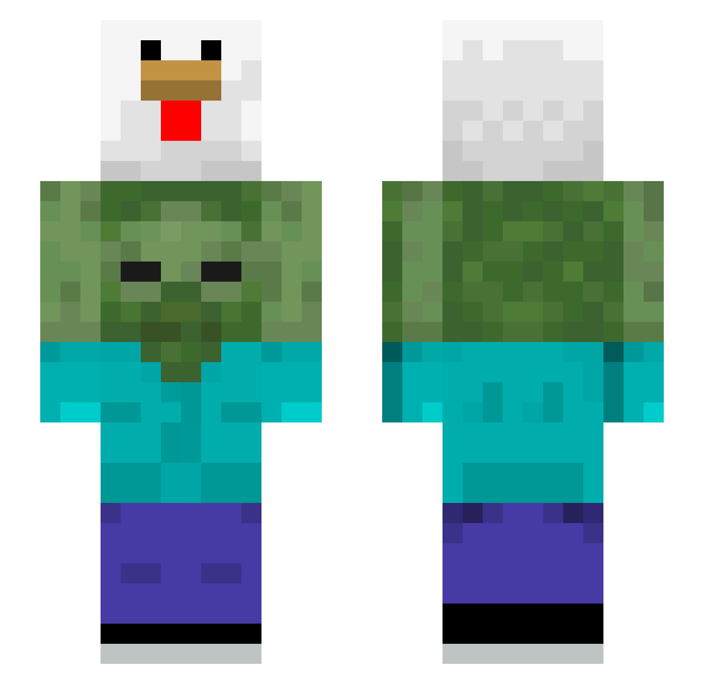 baejinseok98 Minecraft skin, front and back view