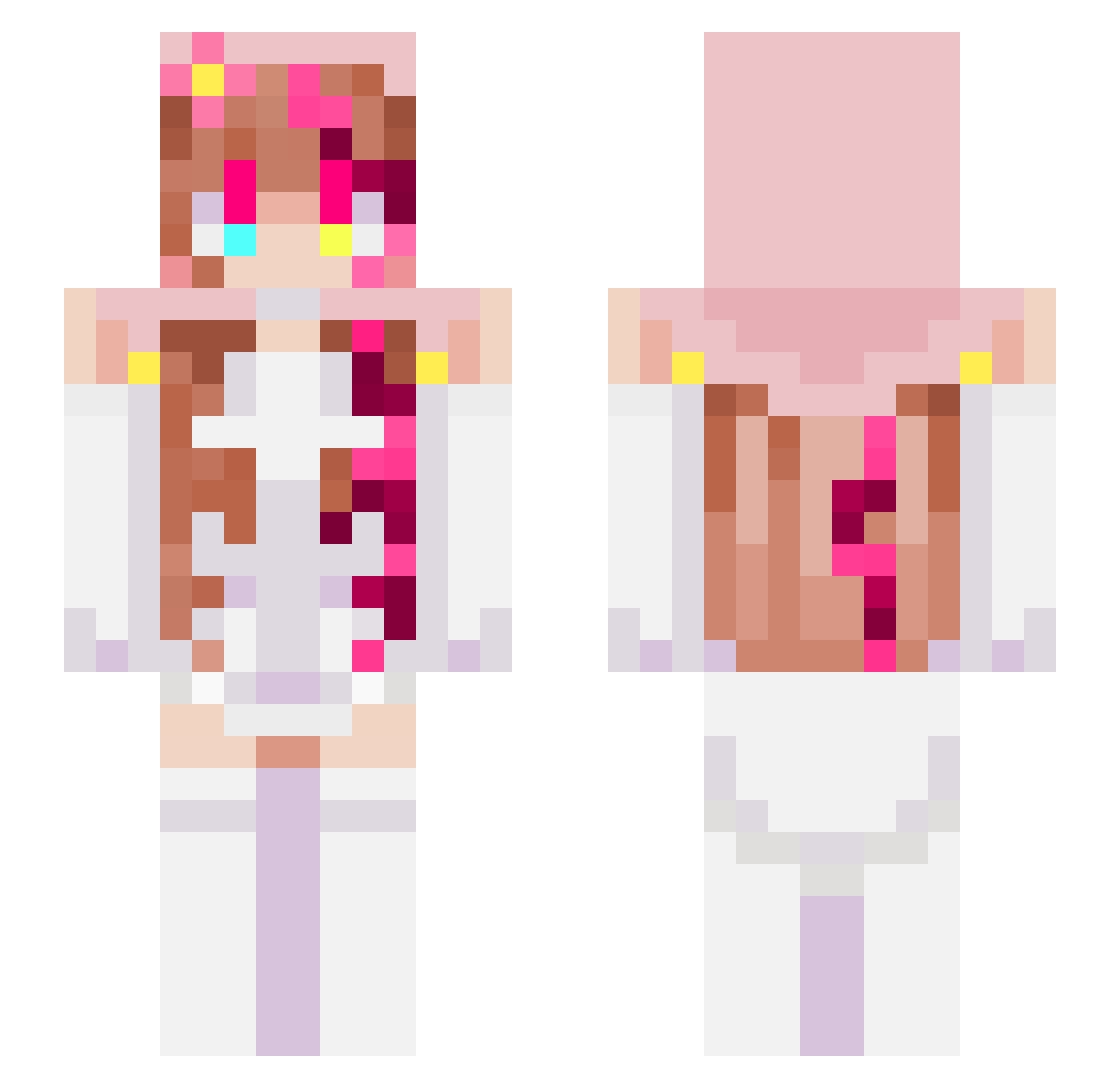 __Starlight_ Minecraft skin, front and back view