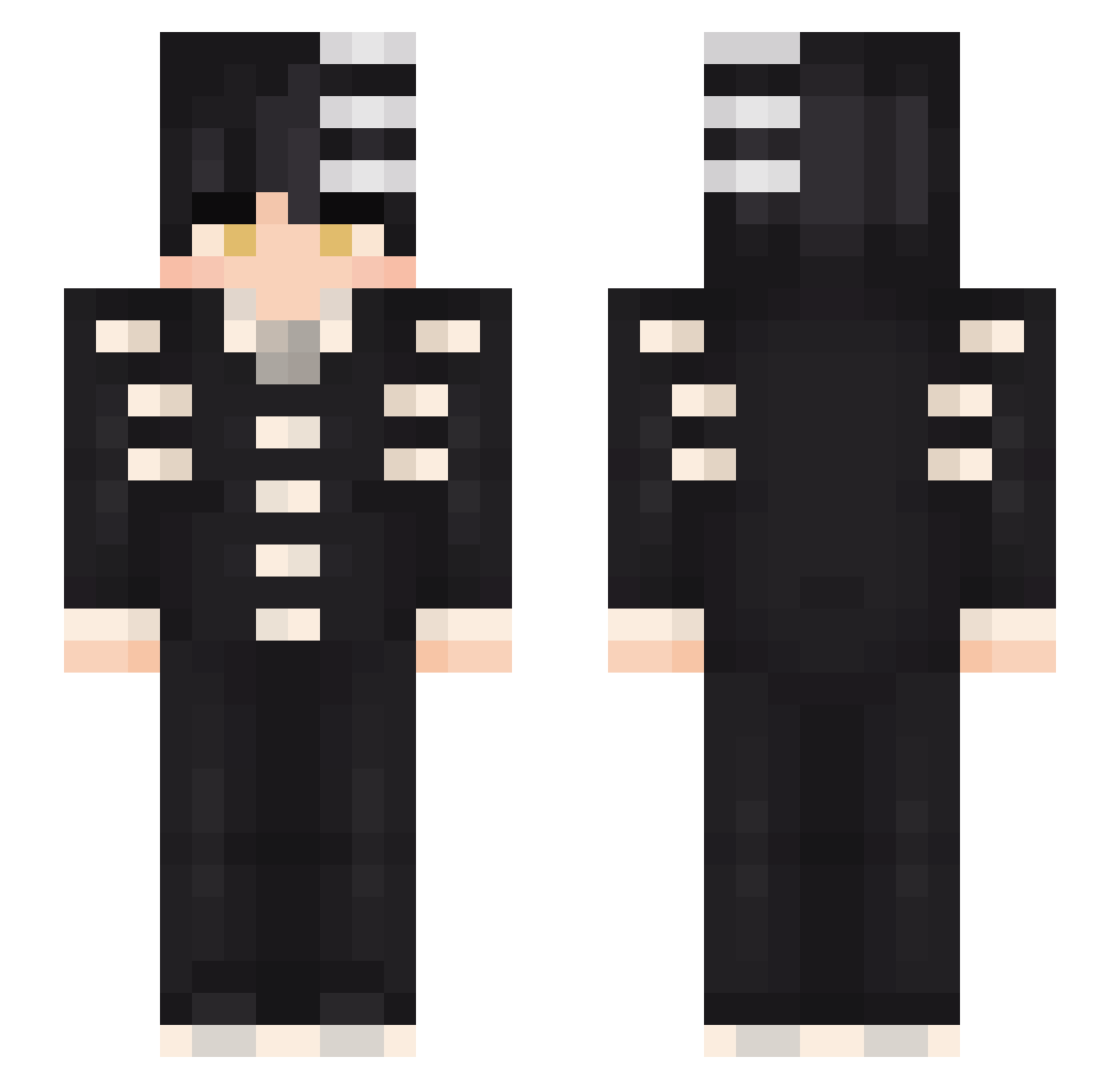 ztmix Minecraft skin, front and back view