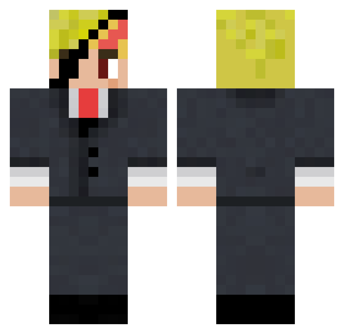 javybaez21 Minecraft skin, front and back view