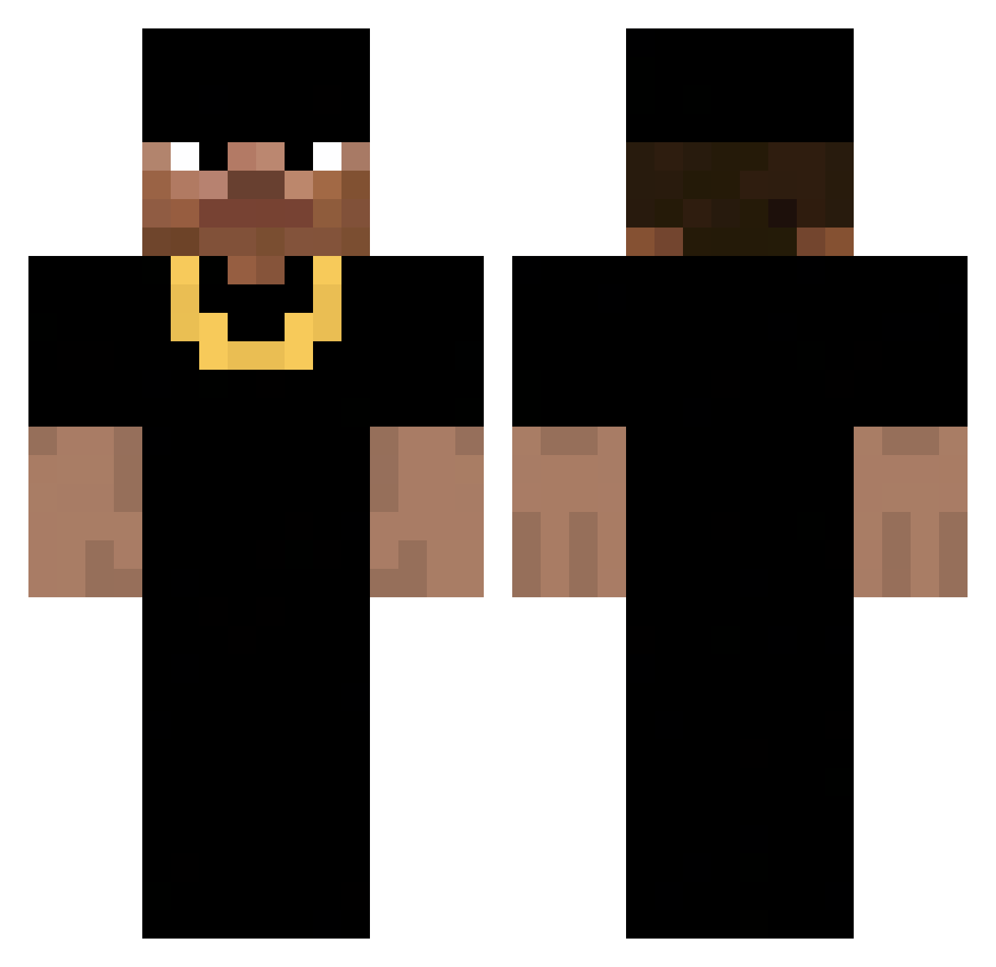 howqs Minecraft skin, front and back view