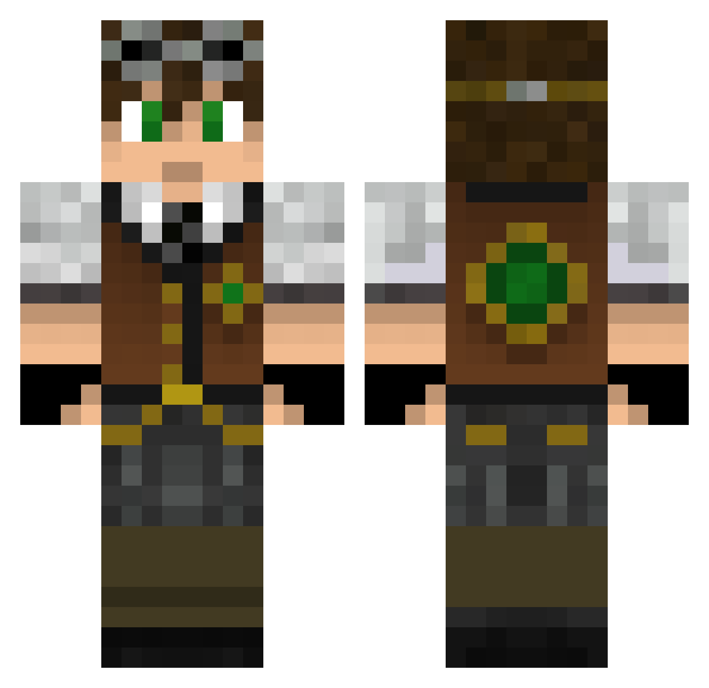 Voltic_ Minecraft skin, front and back view