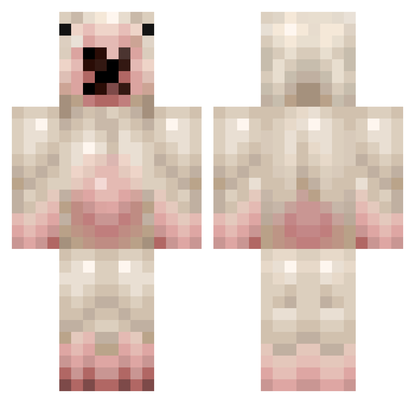 minionordabob Minecraft skin, front and back view