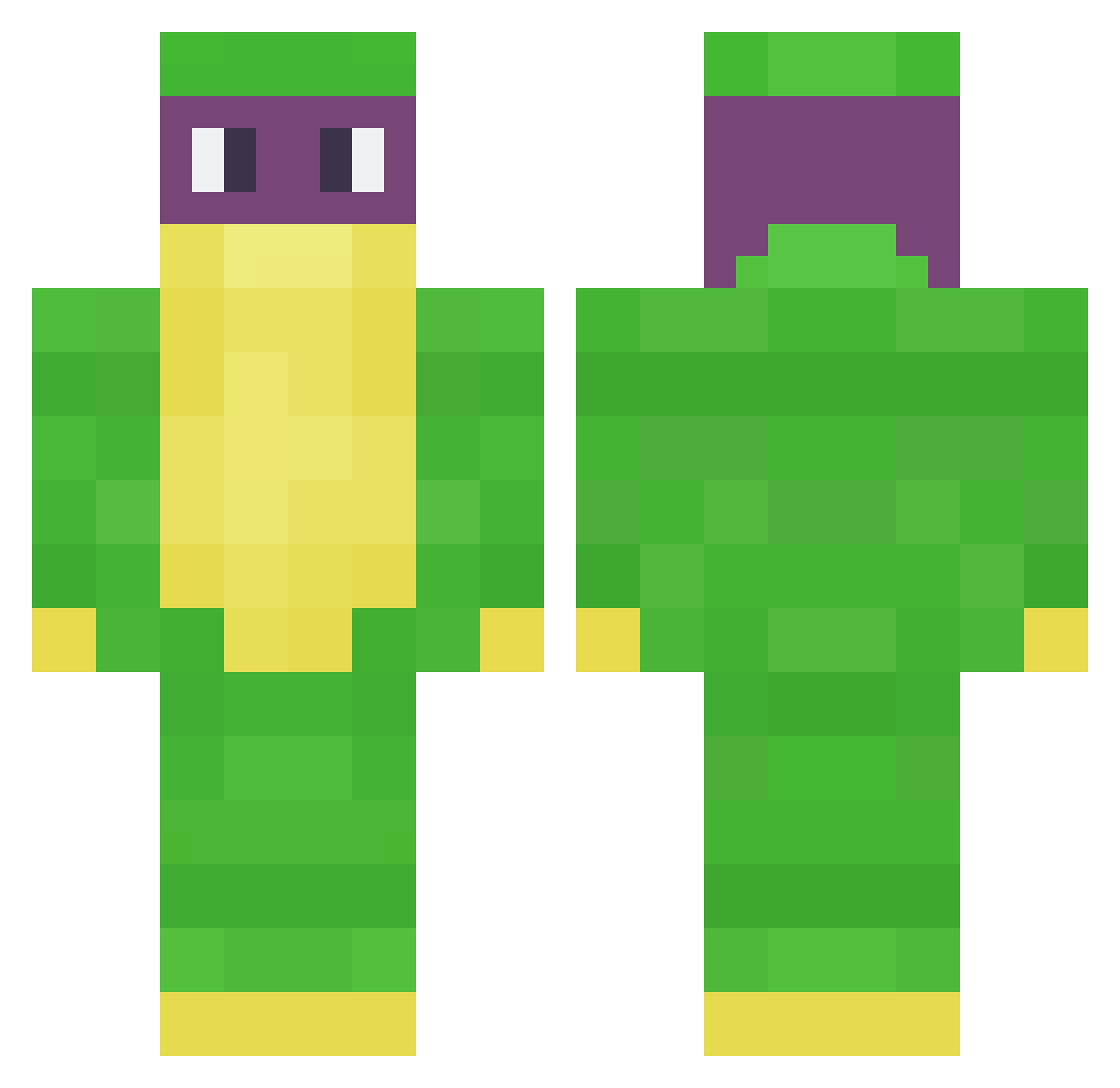 Enzooo_ Minecraft skin, front and back view