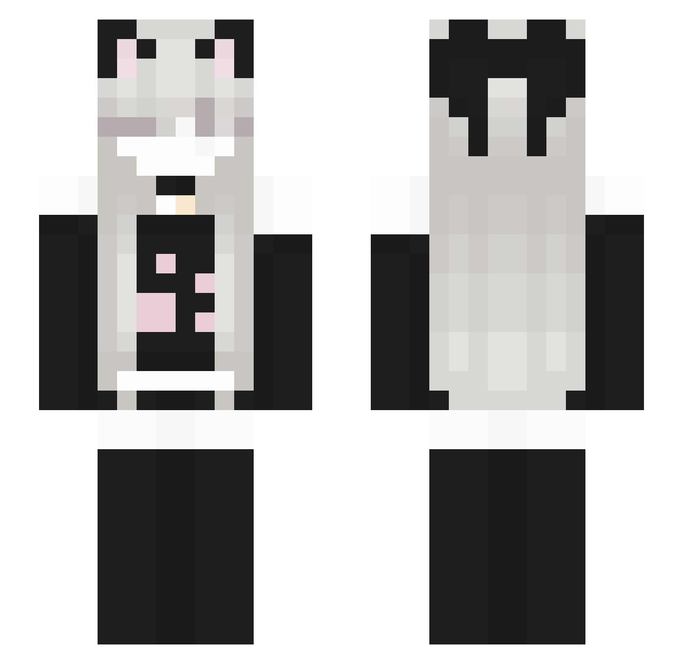 TaroCat1999 Minecraft skin, front and back view