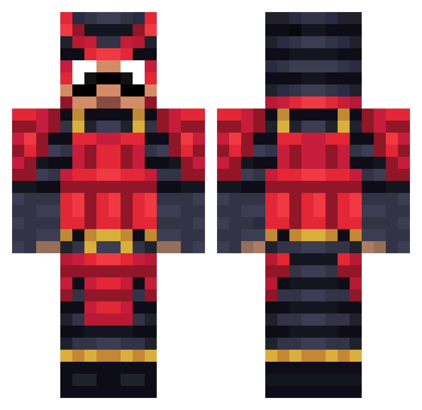 mincraft1028 Minecraft skin, front and back view