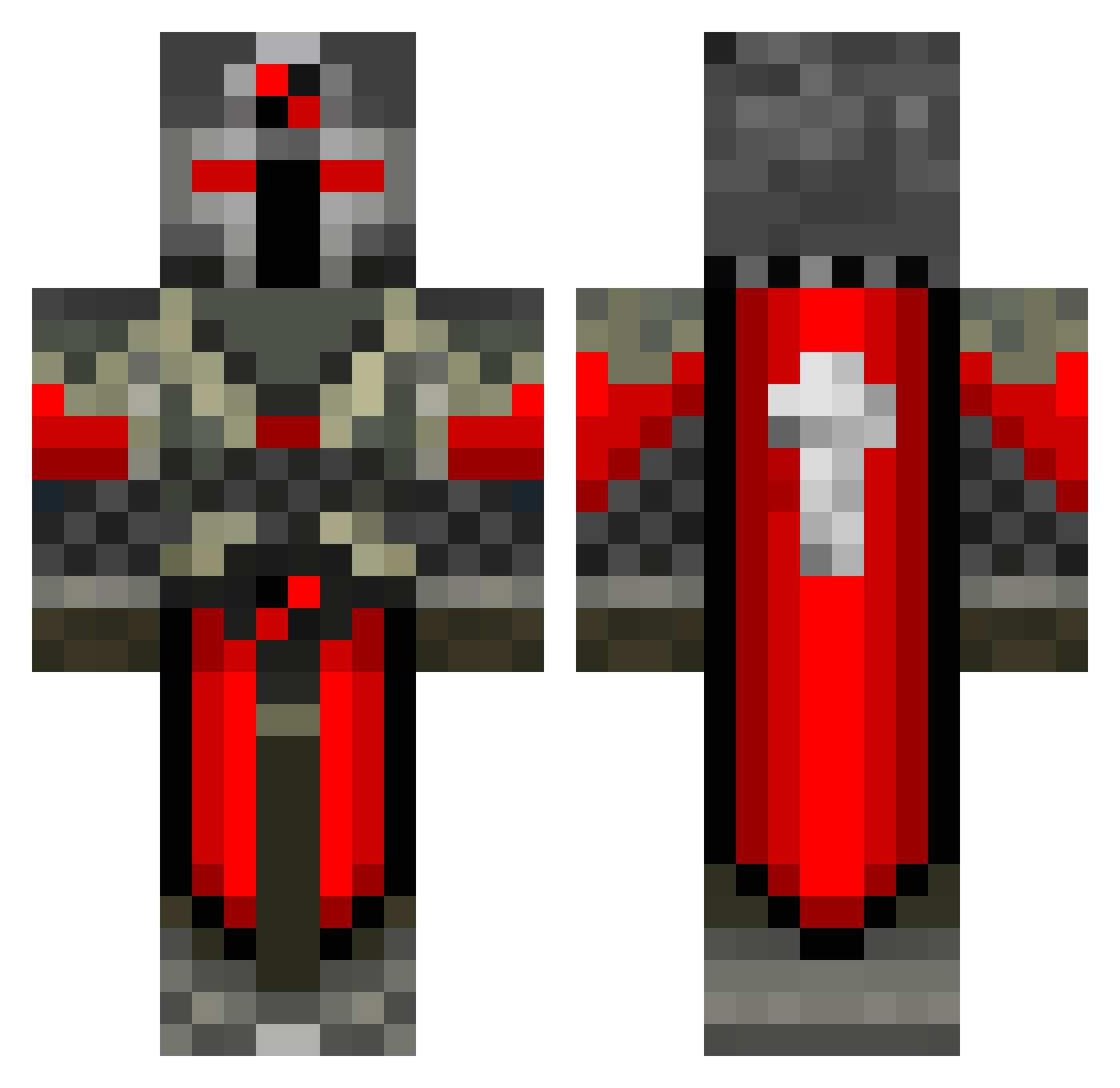 caril Minecraft skin, front and back view