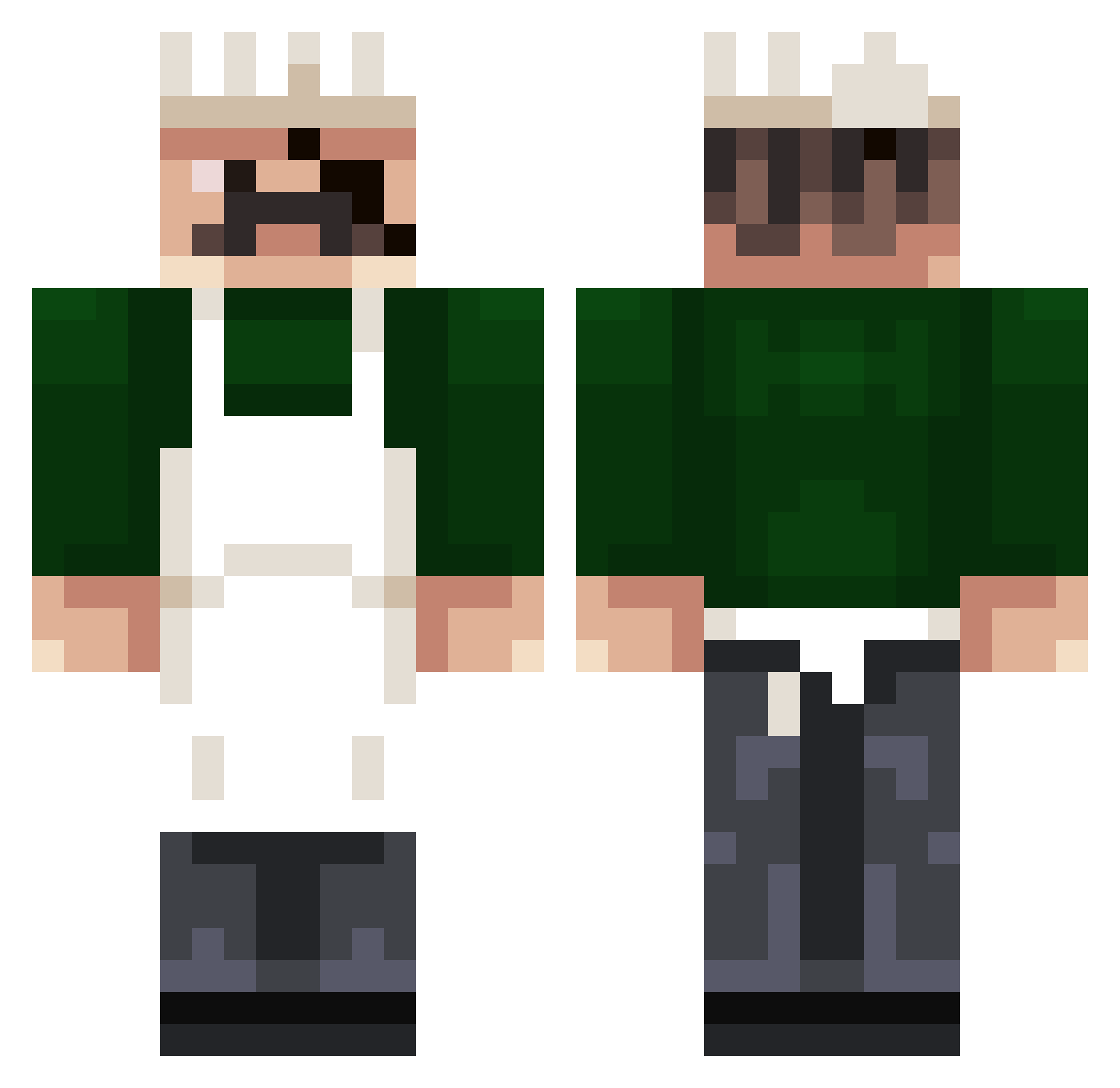 Shefuooyd Minecraft skin, front and back view