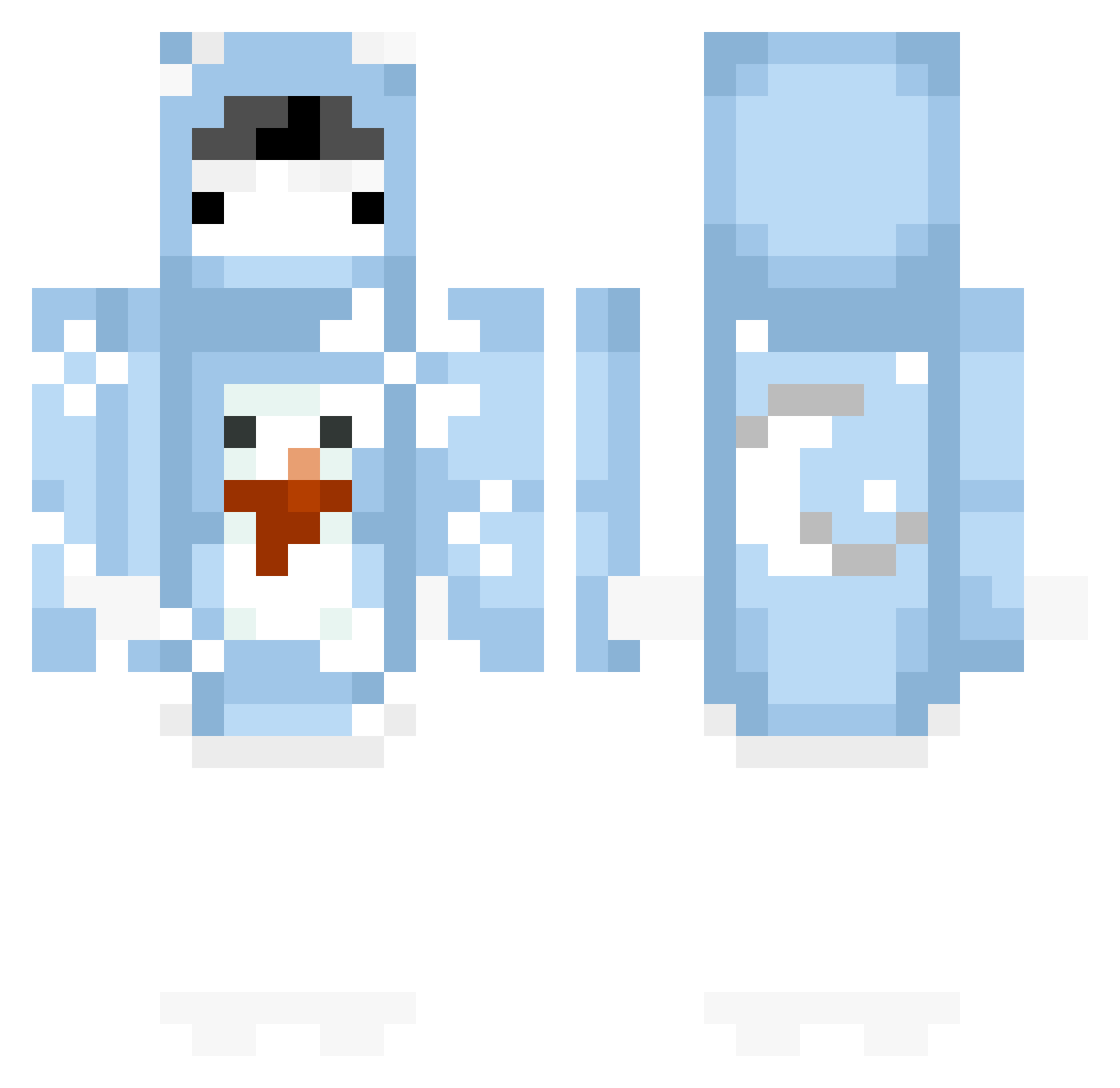 seukmo Minecraft skin, front and back view
