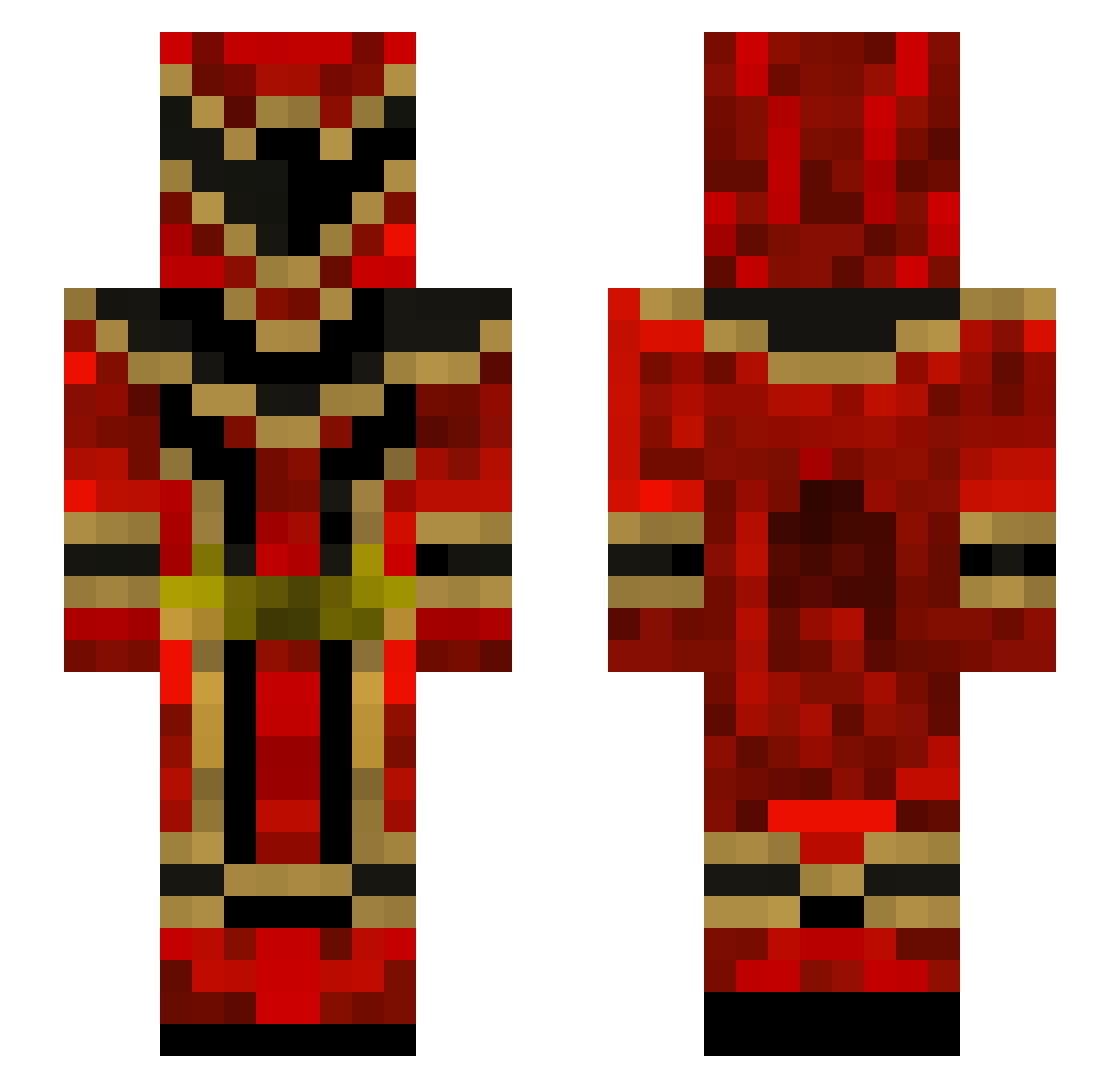 Moi2510 Minecraft skin, front and back view