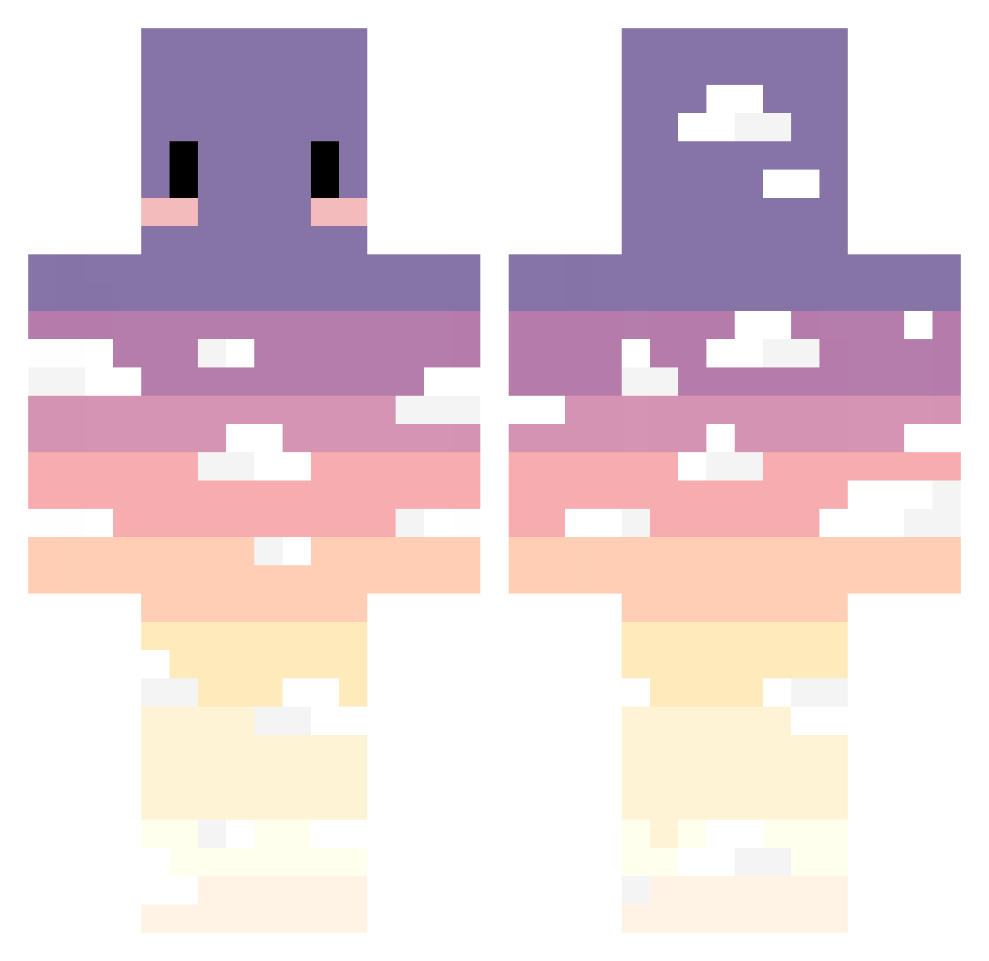 hidden_in_view Minecraft skin, front and back view