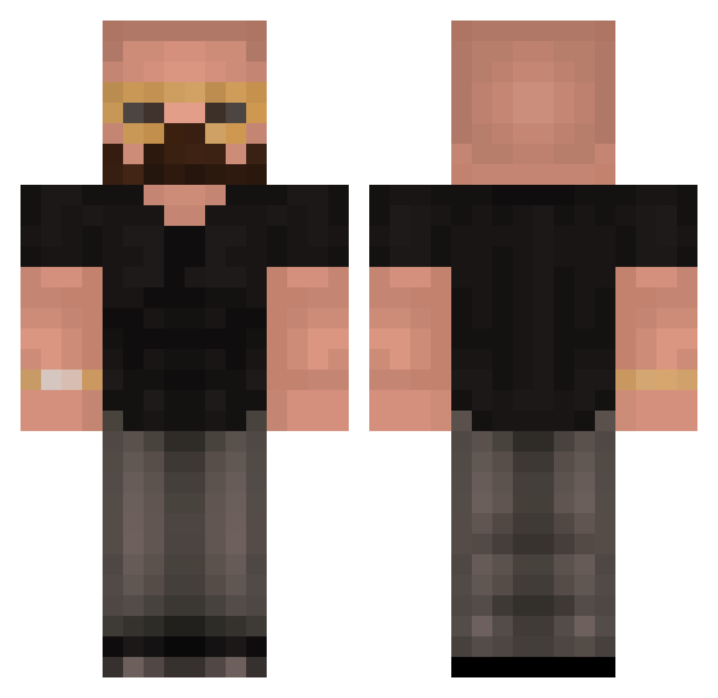 AlhazenKazen Minecraft skin, front and back view