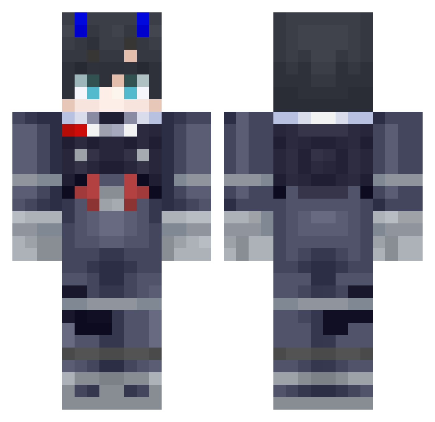 YorgenTheSmorgen Minecraft skin, front and back view