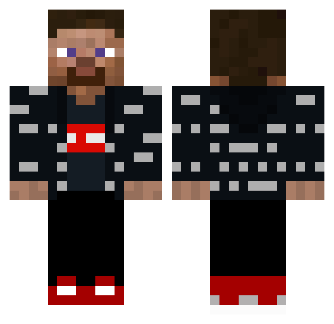 UtsubyoBaka Minecraft skin, front and back view