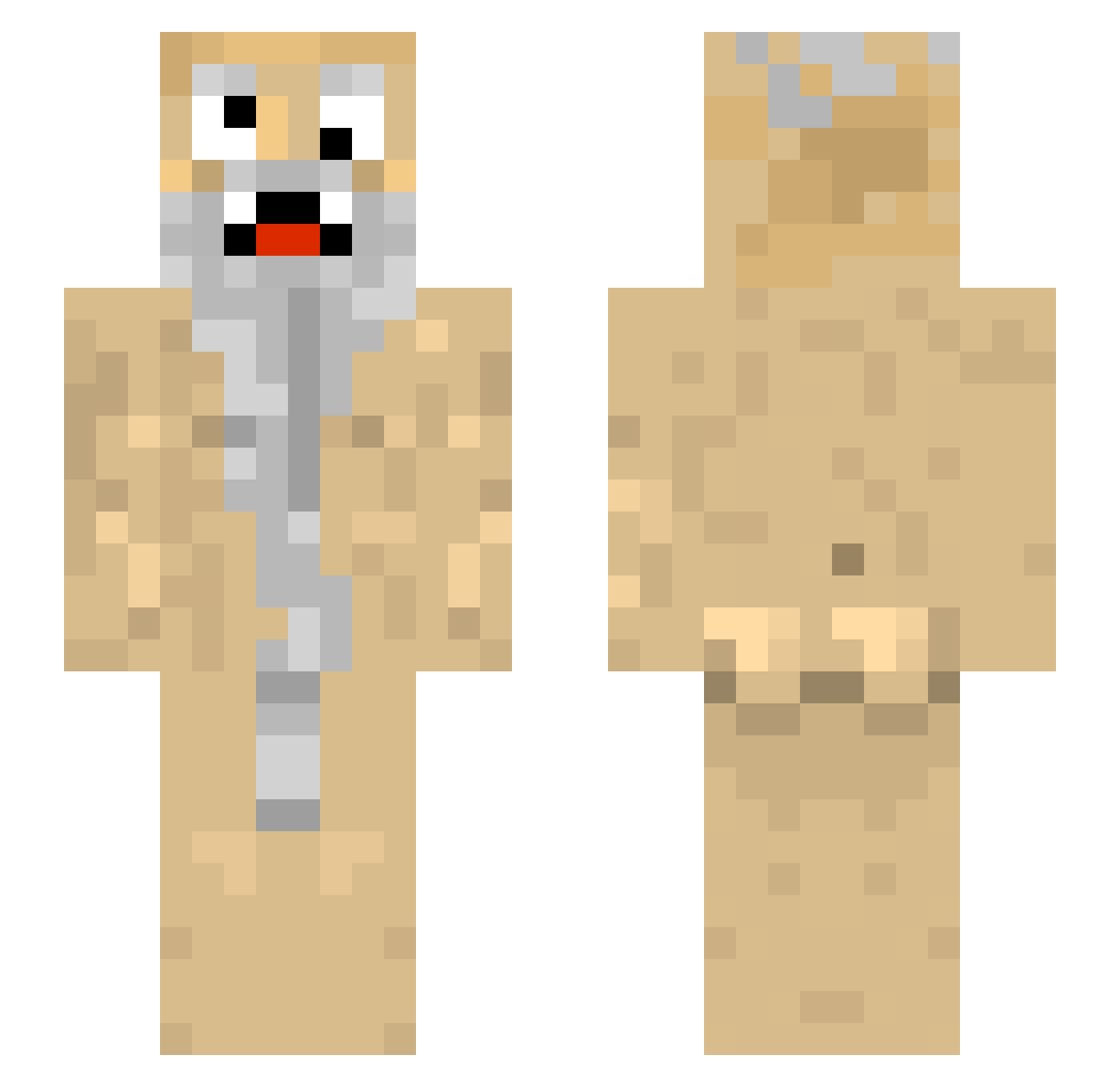 Bengten Minecraft skin, front and back view