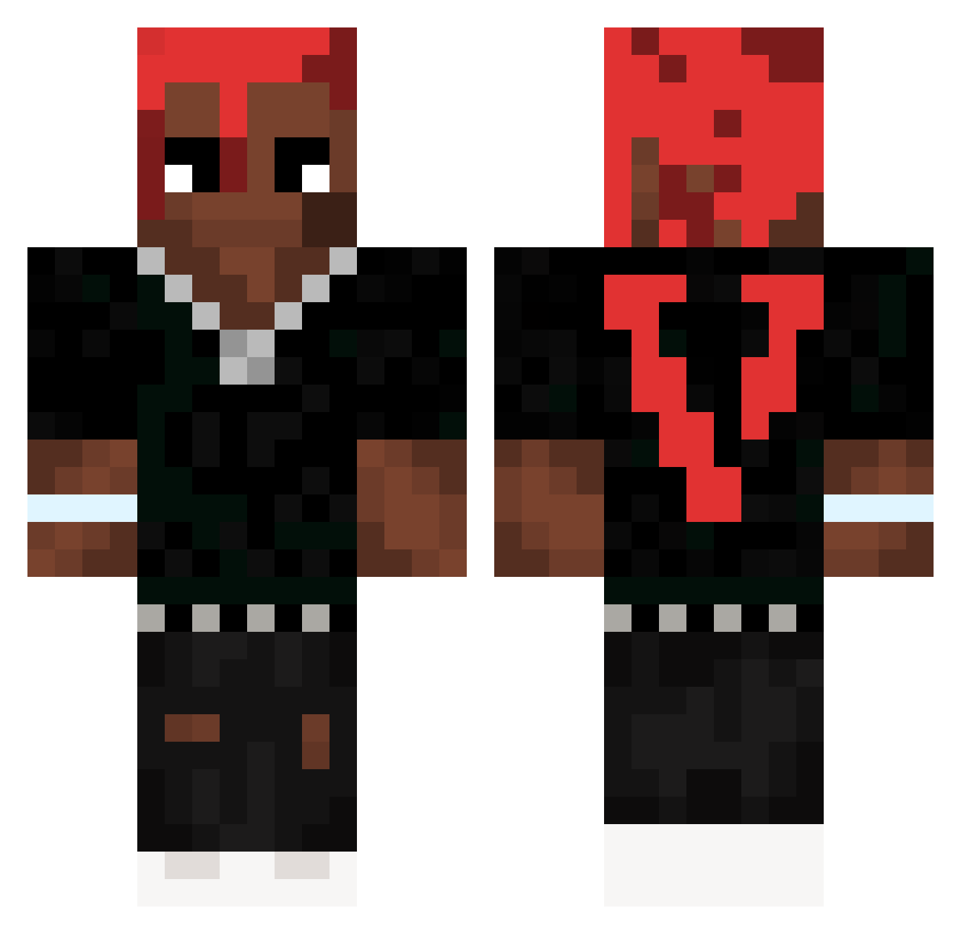 kacpi666 Minecraft skin, front and back view