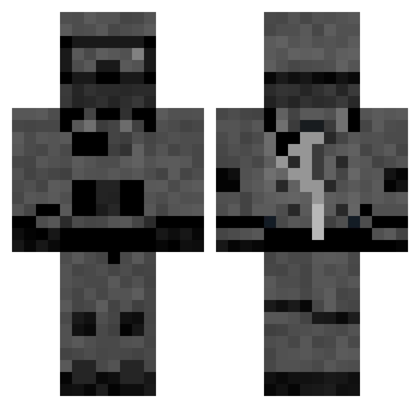 DryWeather01 Minecraft skin, front and back view