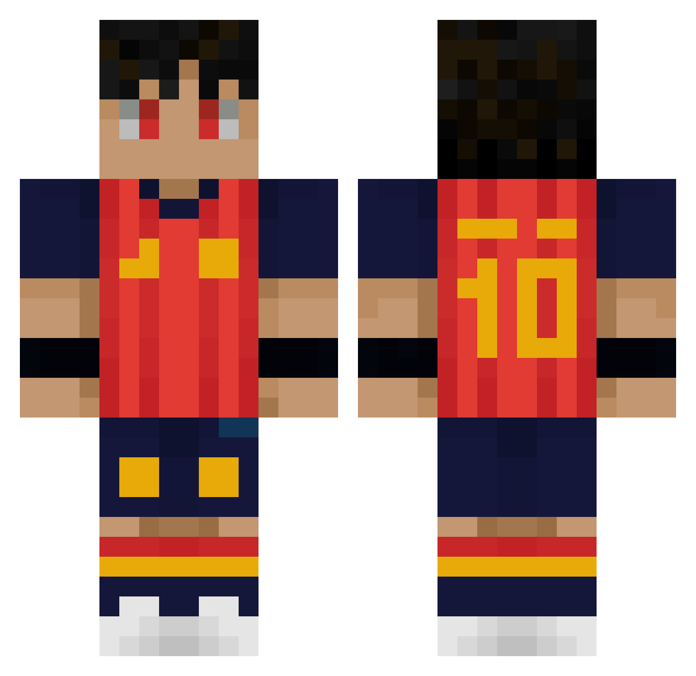 NoSoyLvk69 Minecraft skin, front and back view