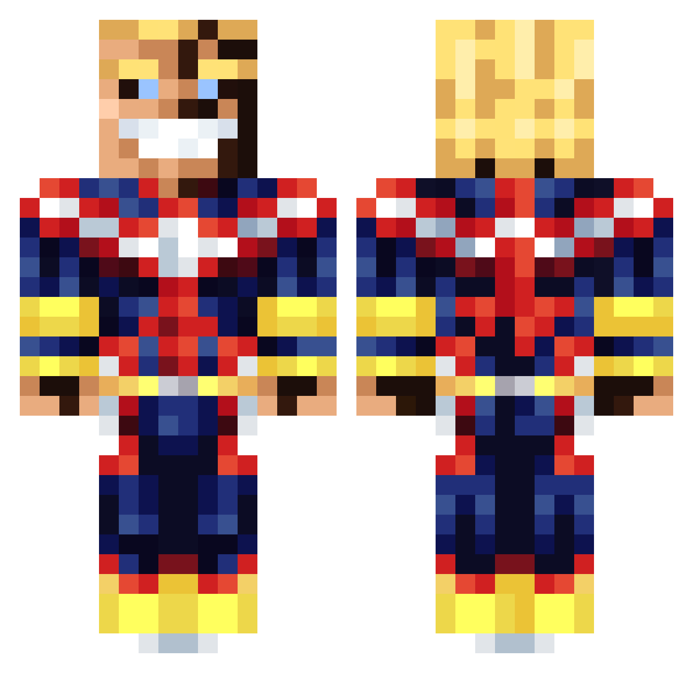 MasonBacon Minecraft skin, front and back view