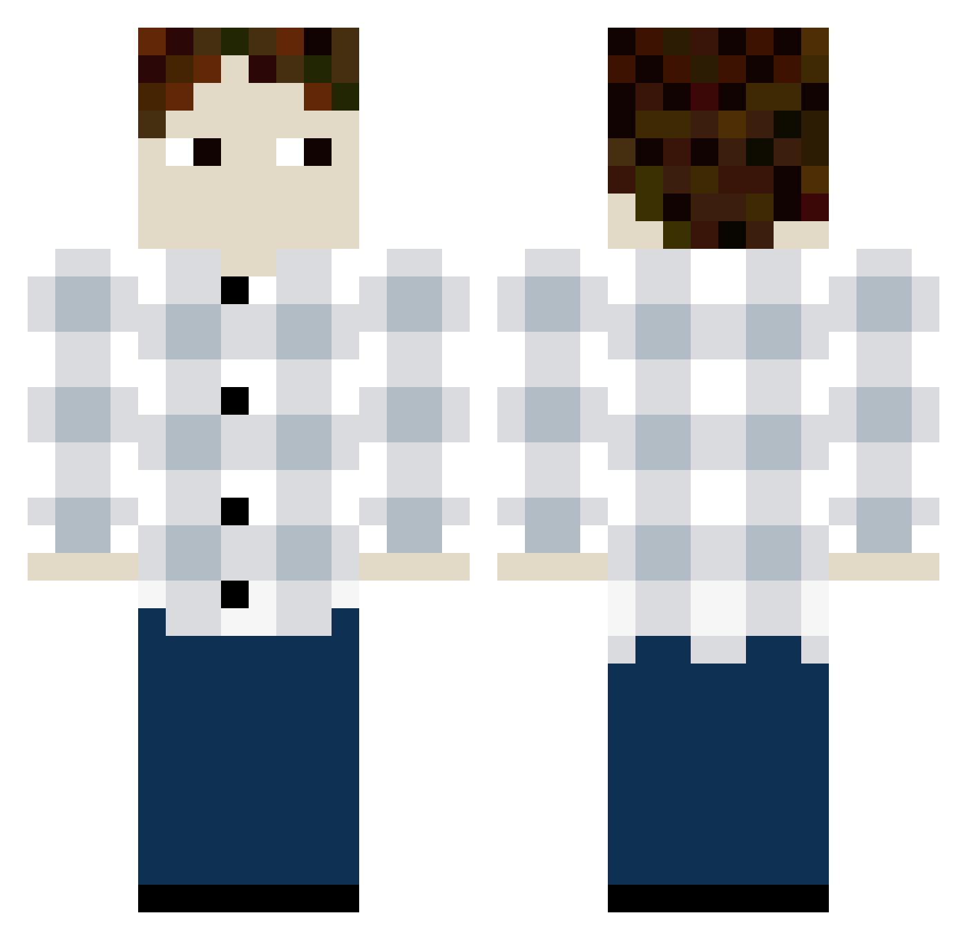 Schweizerfondue Minecraft skin, front and back view